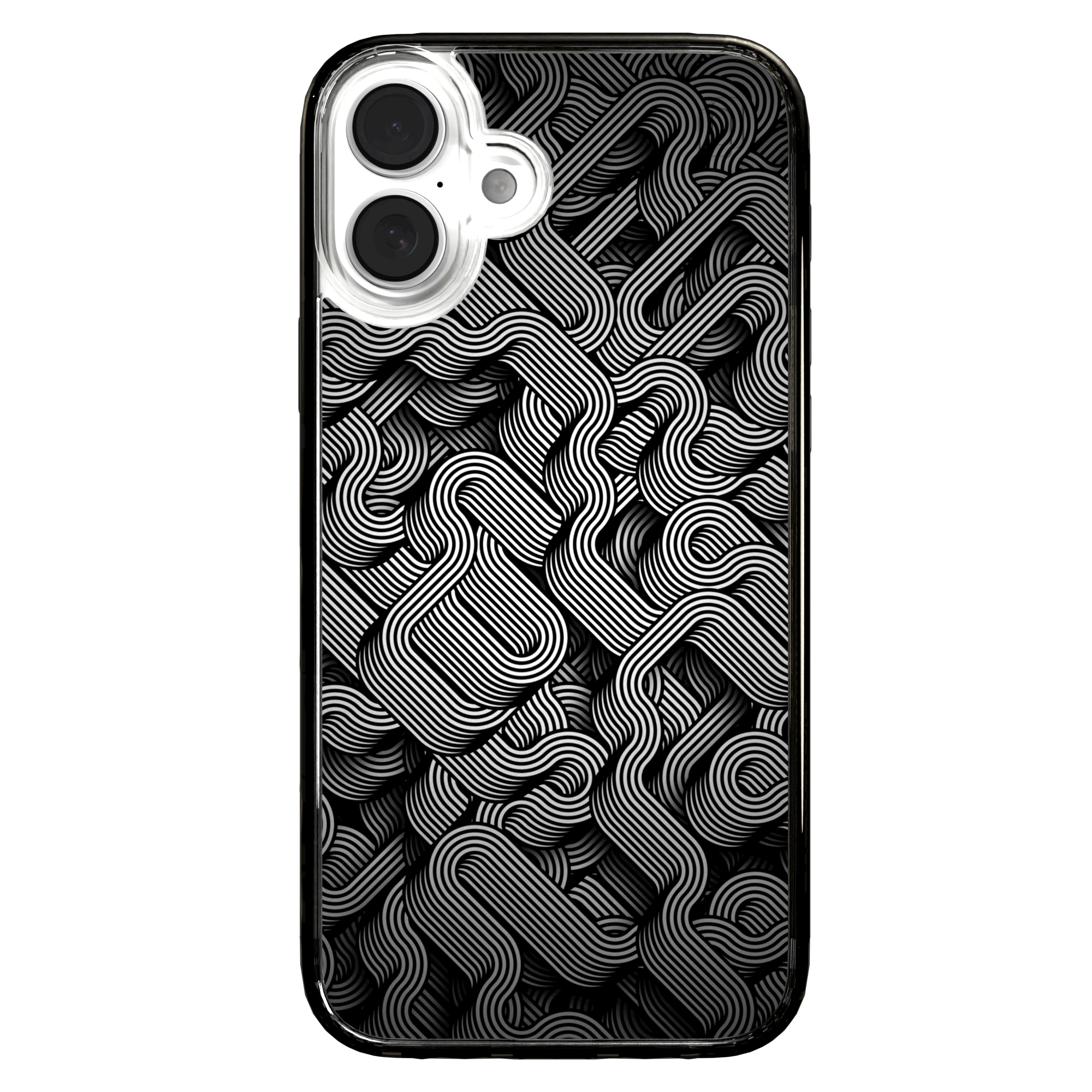 iPhone 16 Series | MagSafe | Monochromatic Case Designs | Black & White Dimensions Black & White Dimensions / iPhone 16 Plus / Black