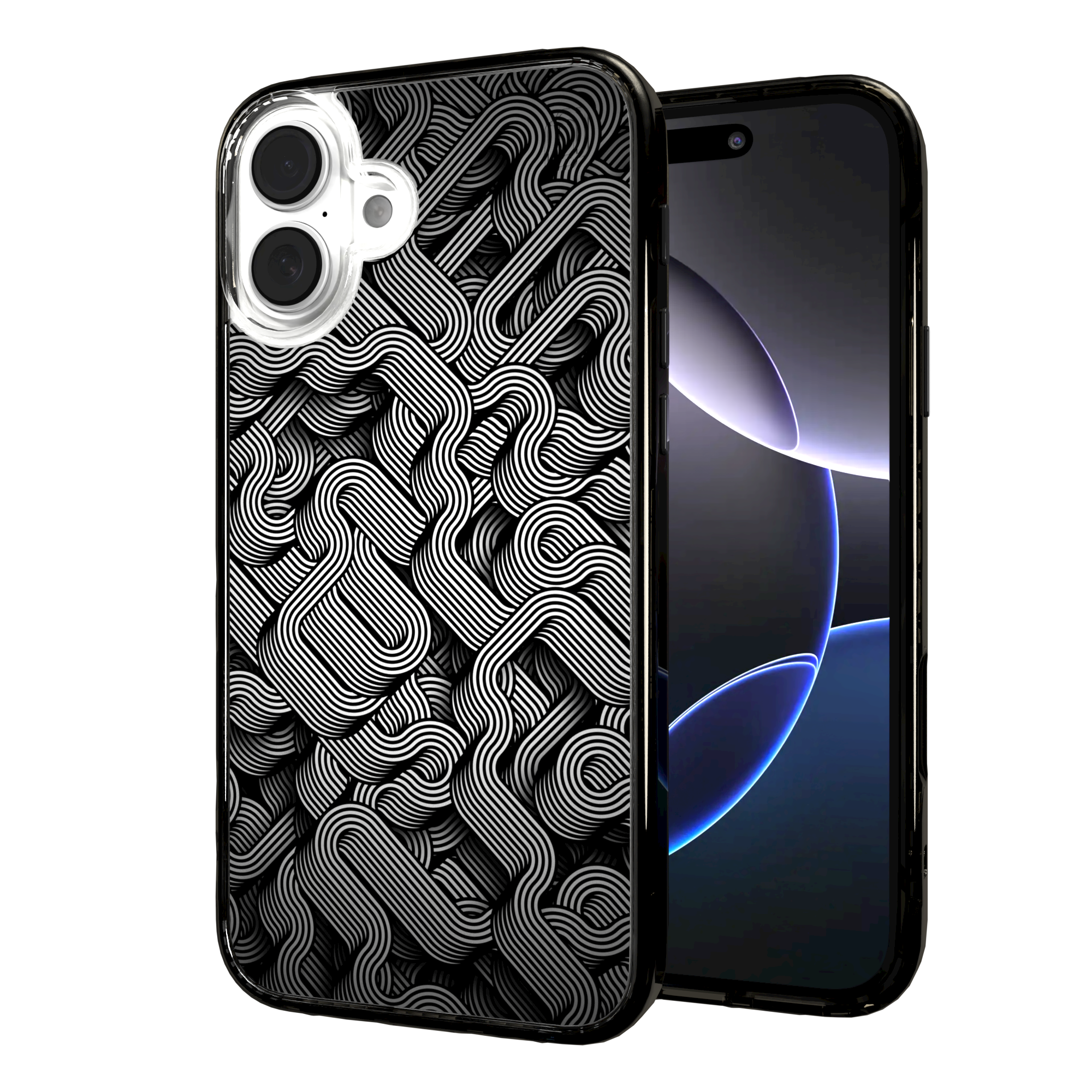 iPhone 16 Series | MagSafe | Monochromatic Case Designs | Black & White Dimensions Black & White Dimensions / iPhone 16 Plus / Black