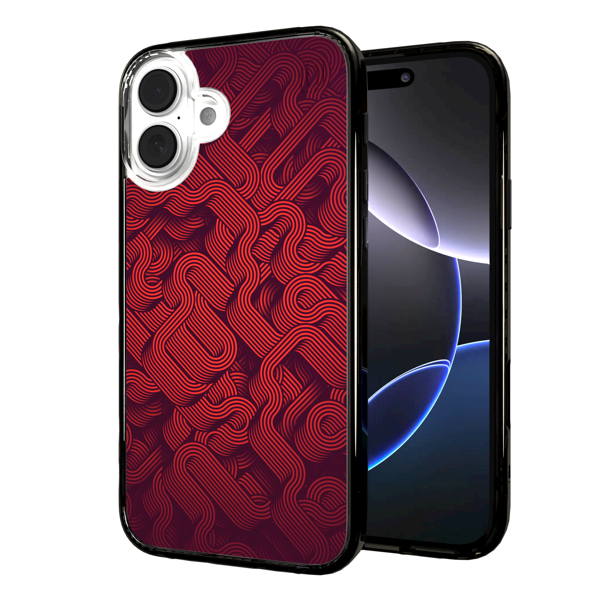 iPhone 16 Series | MagSafe | Monochromatic Case Designs | Red Dimensions Red Dimensions / iPhone 16 Plus / Black
