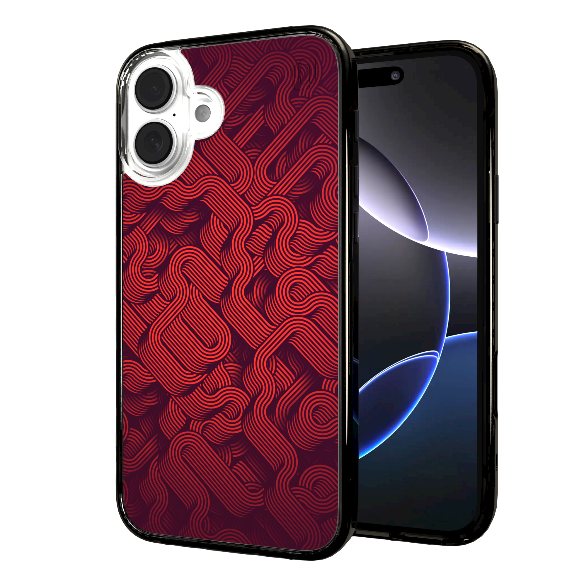 iPhone 16 Series | MagSafe | Monochromatic Case Designs | Red Dimensions Red Dimensions / iPhone 16 Plus / Black