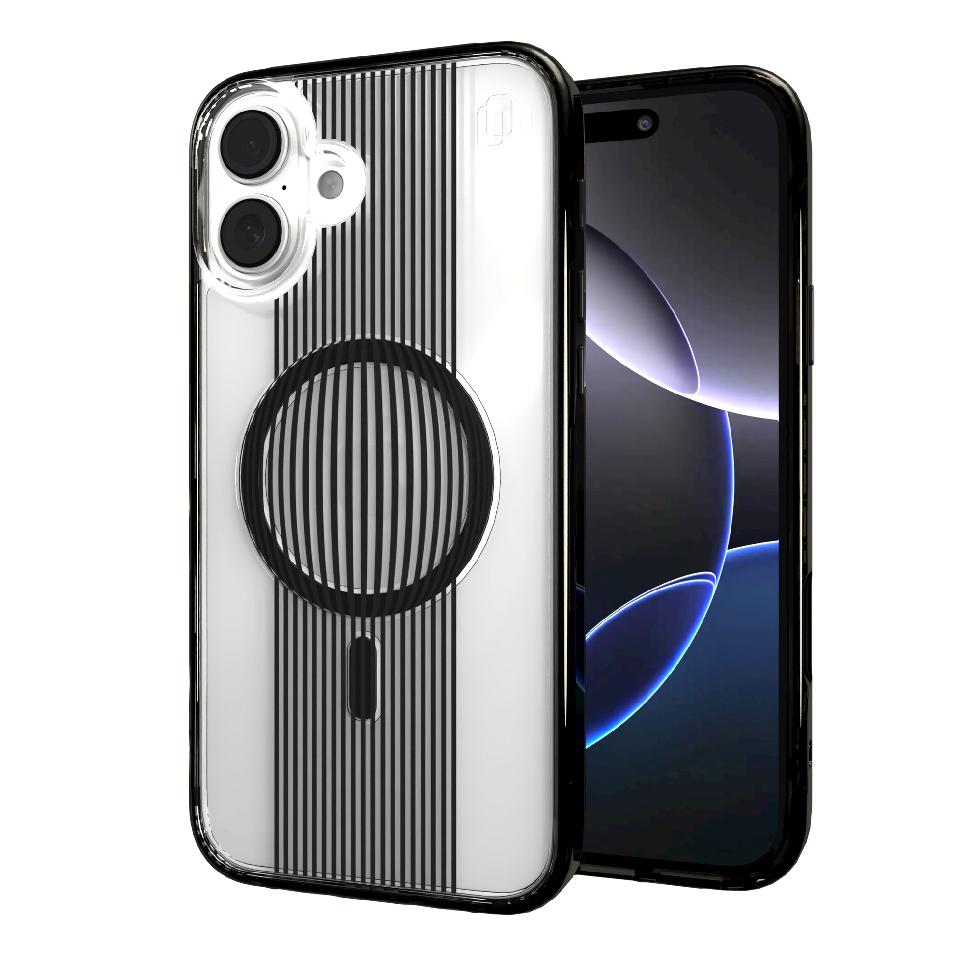 iPhone 16 Series | MagSafe | Monochromatic Case Designs | Gravity Sphere Gravity / iPhone 16 Plus / Black