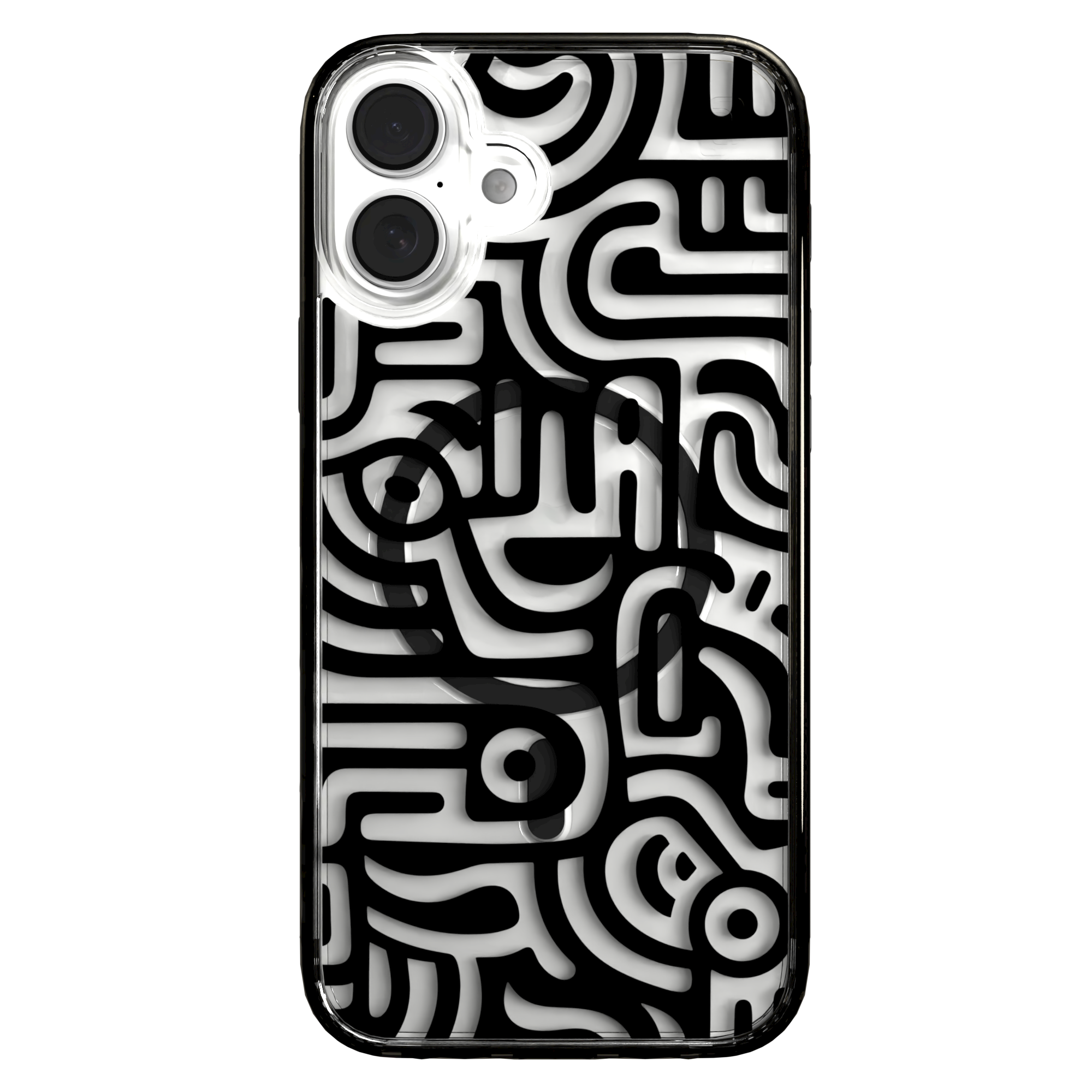 iPhone 16 Series | MagSafe | Monochromatic Case Designs | Glyphs Glyphs / iPhone 16 Plus / Black