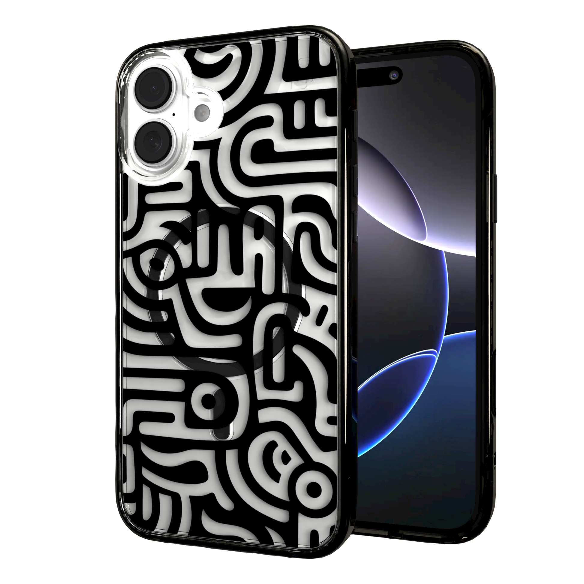 iPhone 16 Series | MagSafe | Monochromatic Case Designs | Glyphs Glyphs / iPhone 16 Plus / Black