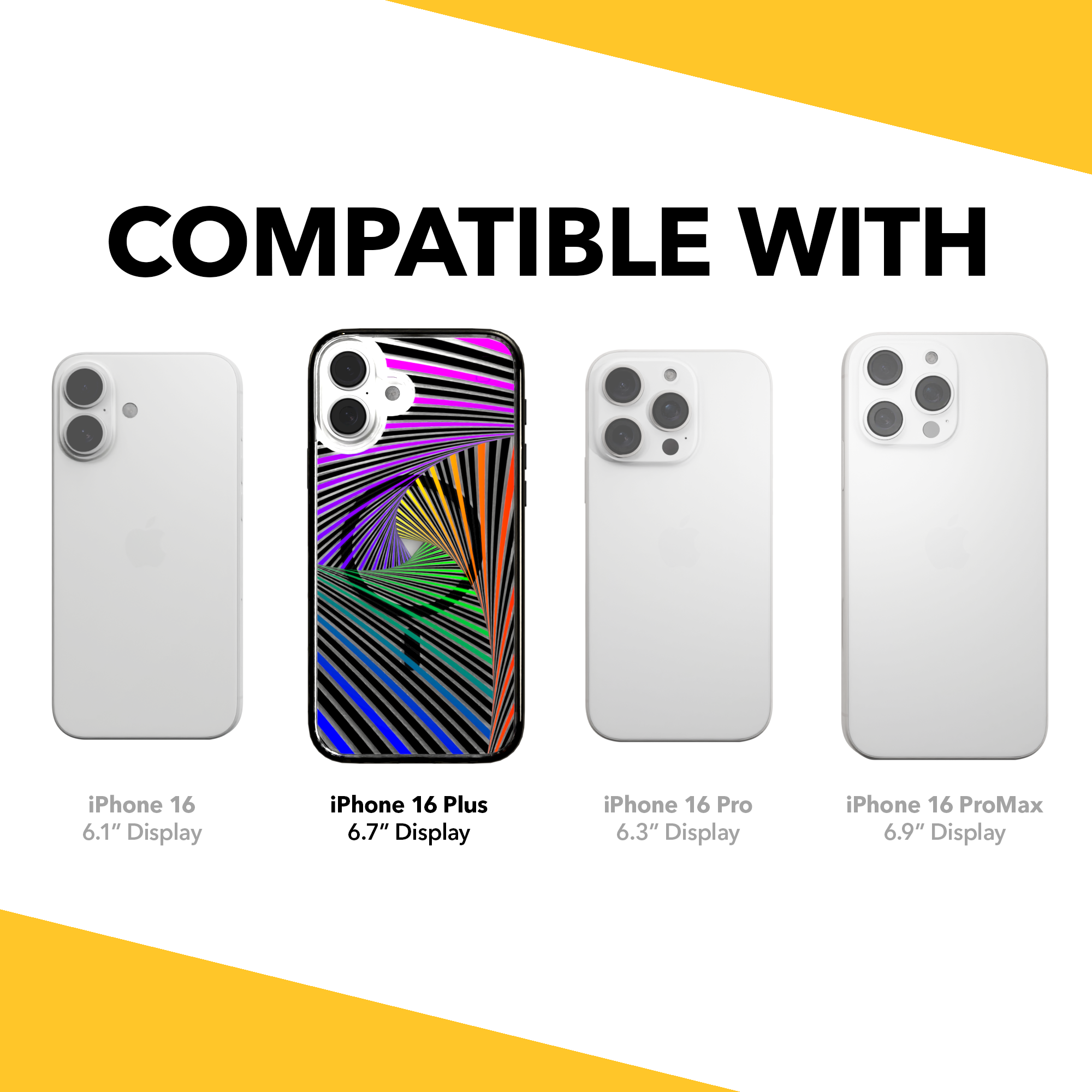 iPhone 16 Series | MagSafe | Monochromatic Case Designs | Prism Prsima / iPhone 16 Plus / Black