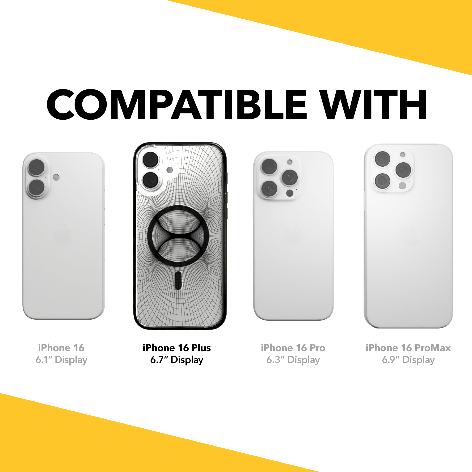 iPhone 16 Series | MagSafe | Monochromatic Case Designs | Symmetry Symmetry / iPhone 16 Plus / Black