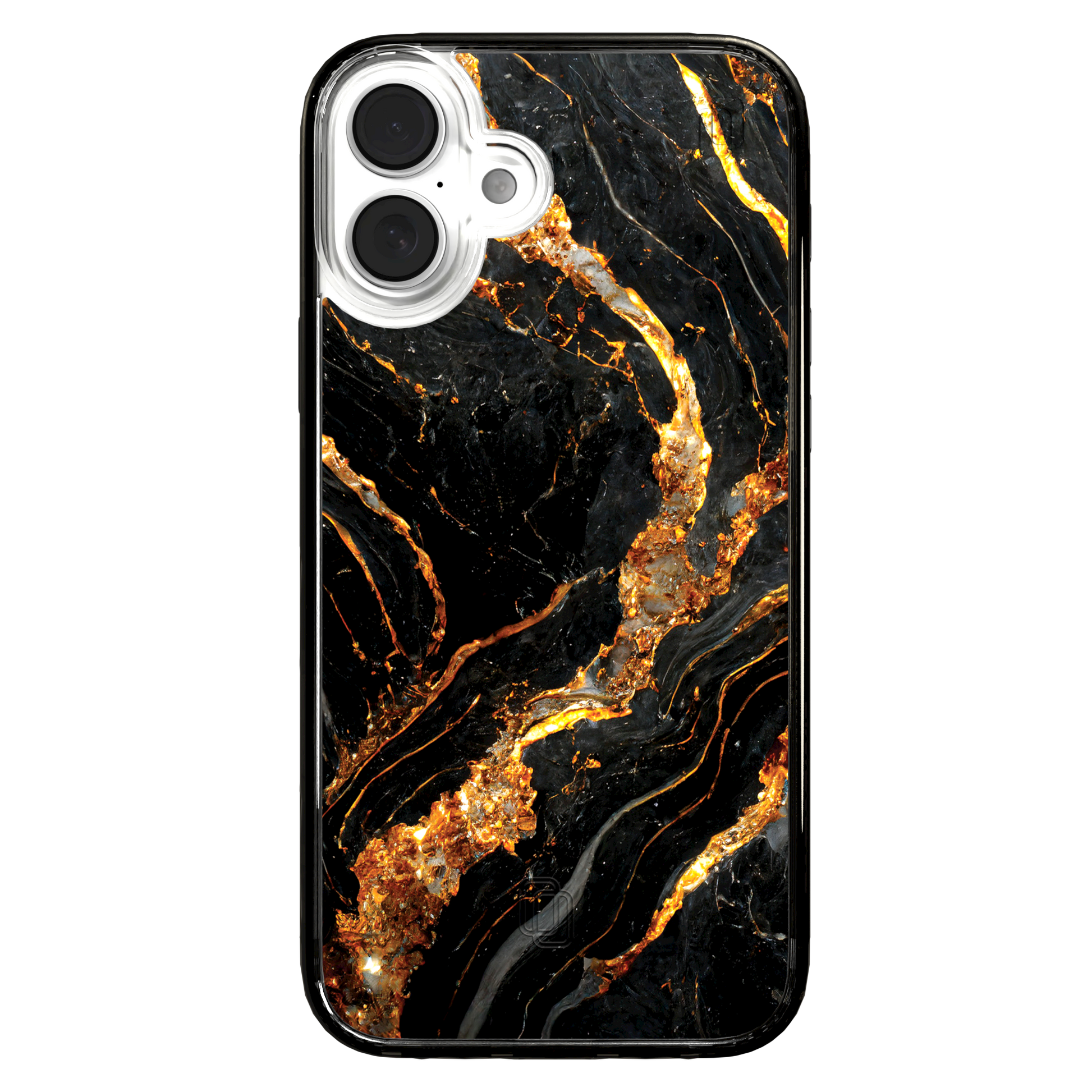 iPhone 16 Series | MagSafe | Stone Beauty Case Collection | Dark Night Black & Gold Marble Dark Night / iPhone 16 Plus / Black