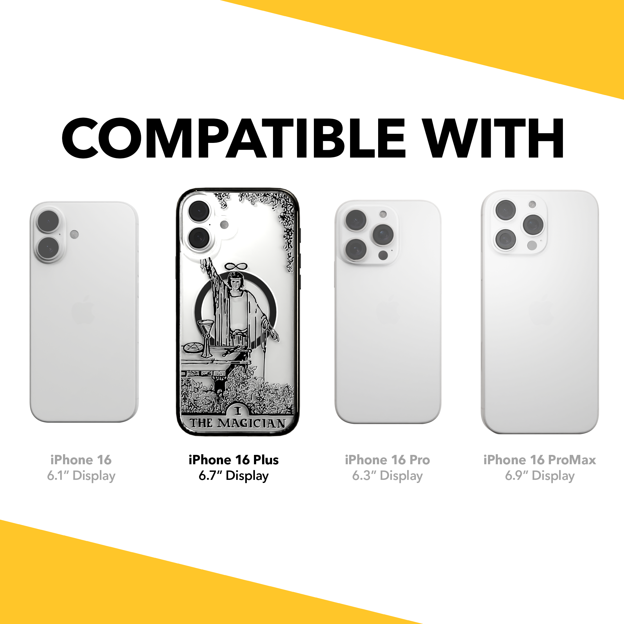 iPhone 16 Series | MagSafe | Tarot Collection | The Magician The Magician - Line / iPhone 16 Plus / Black