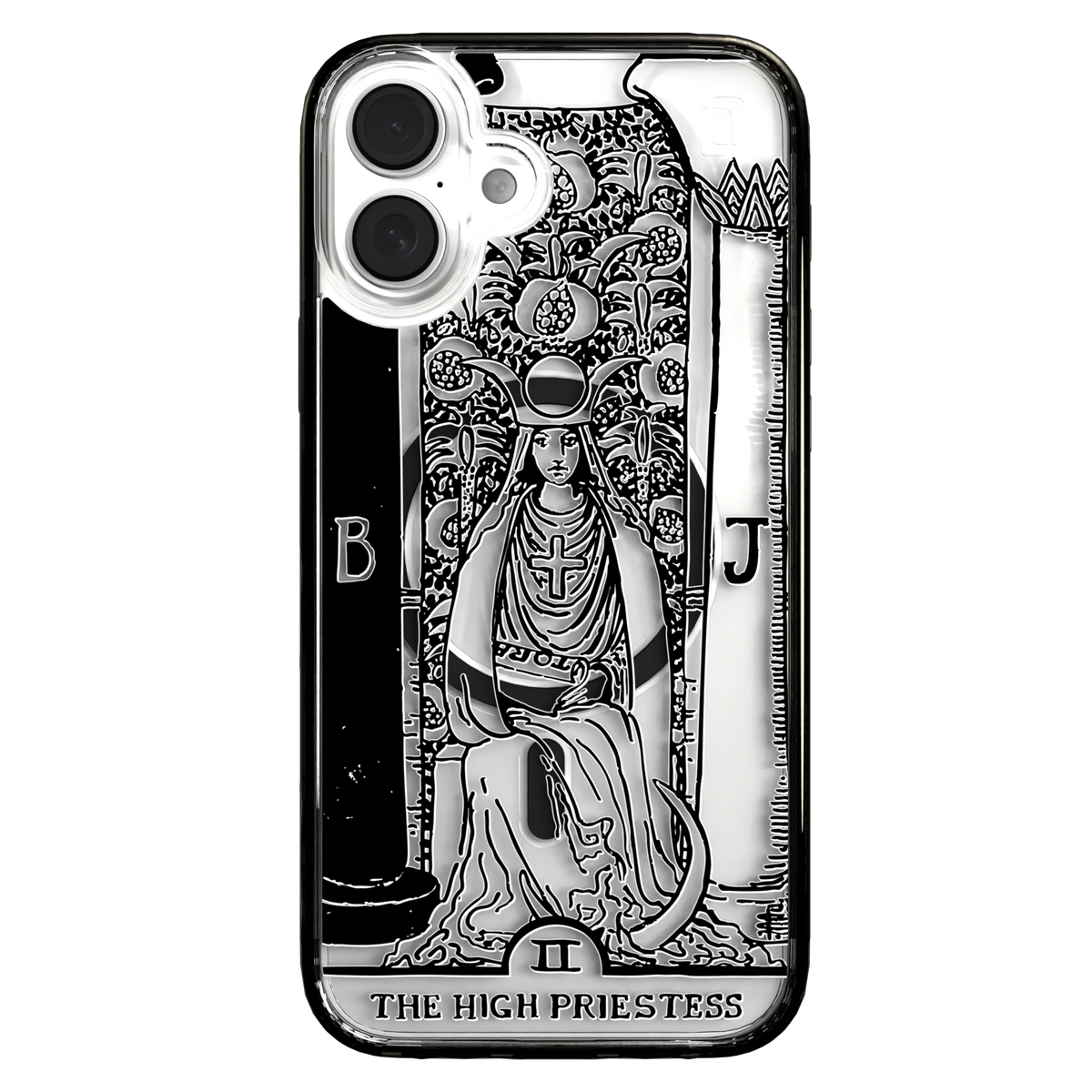 iPhone 16 Series | MagSafe | Tarot Collection | The High Priestess The High Priestess - Line / iPhone 16 Plus / Black