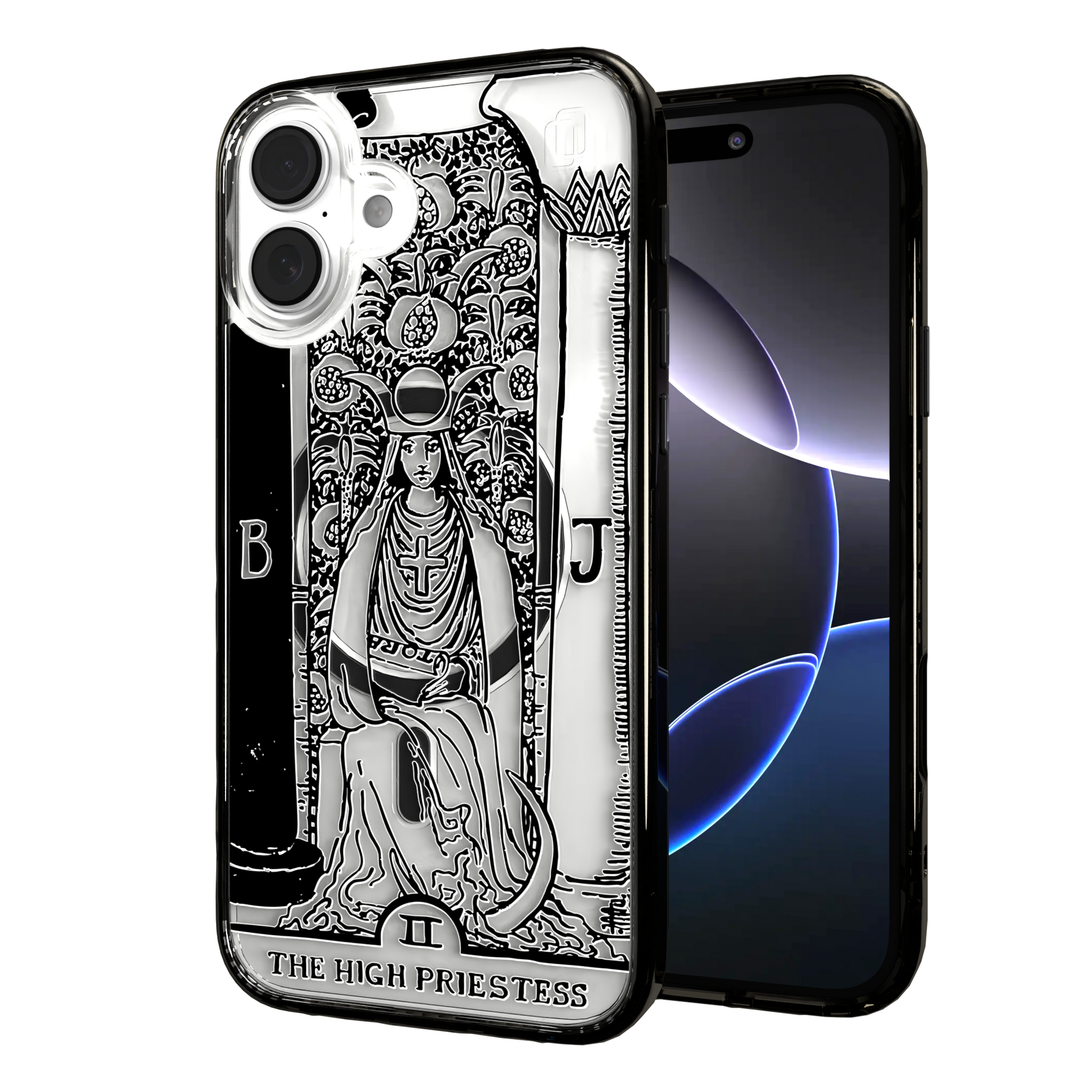 iPhone 16 Series | MagSafe | Tarot Collection | The High Priestess The High Priestess - Line / iPhone 16 Plus / Black
