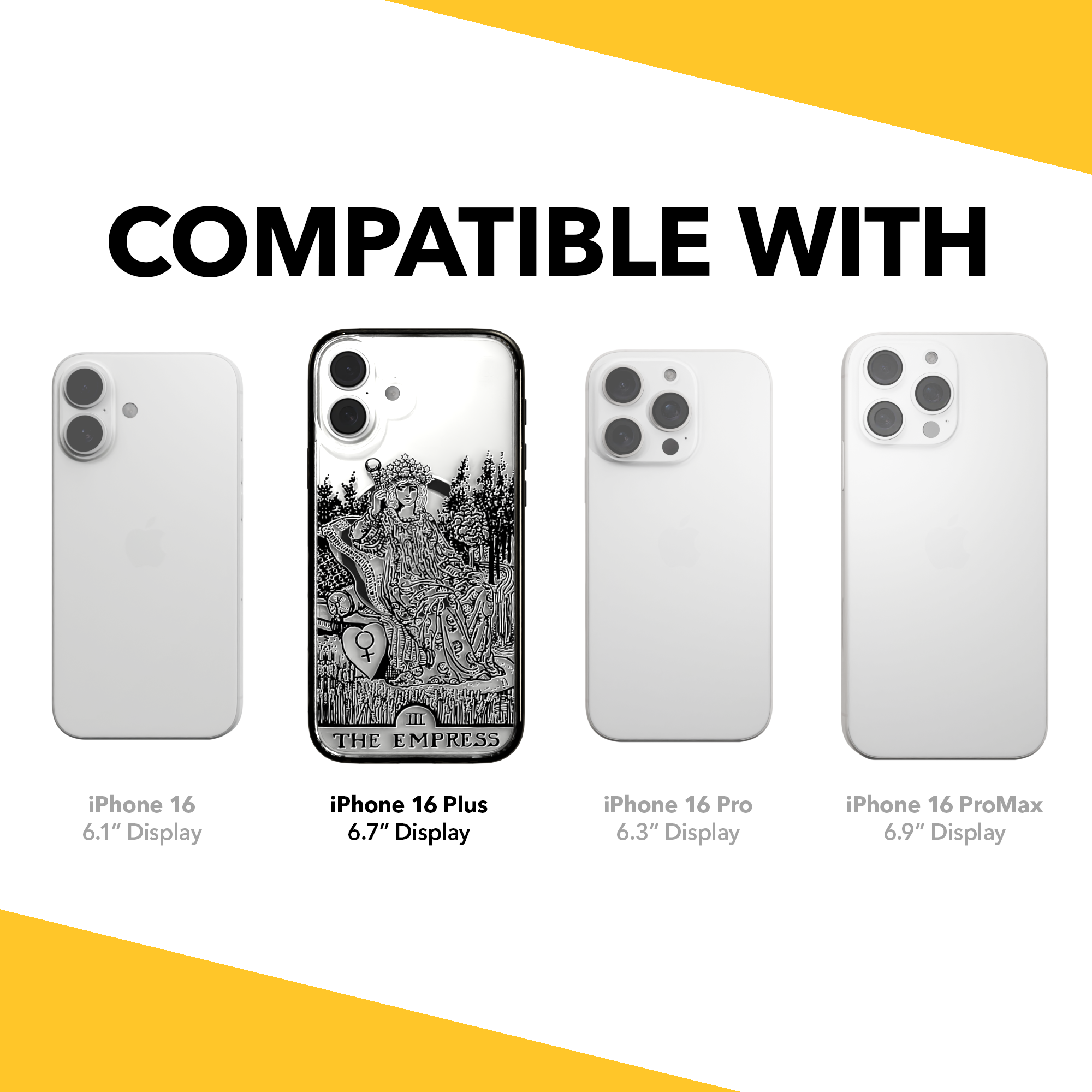 iPhone 16 Series | MagSafe | Tarot Collection | The Empress The Empress - Line / iPhone 16 Plus / Black