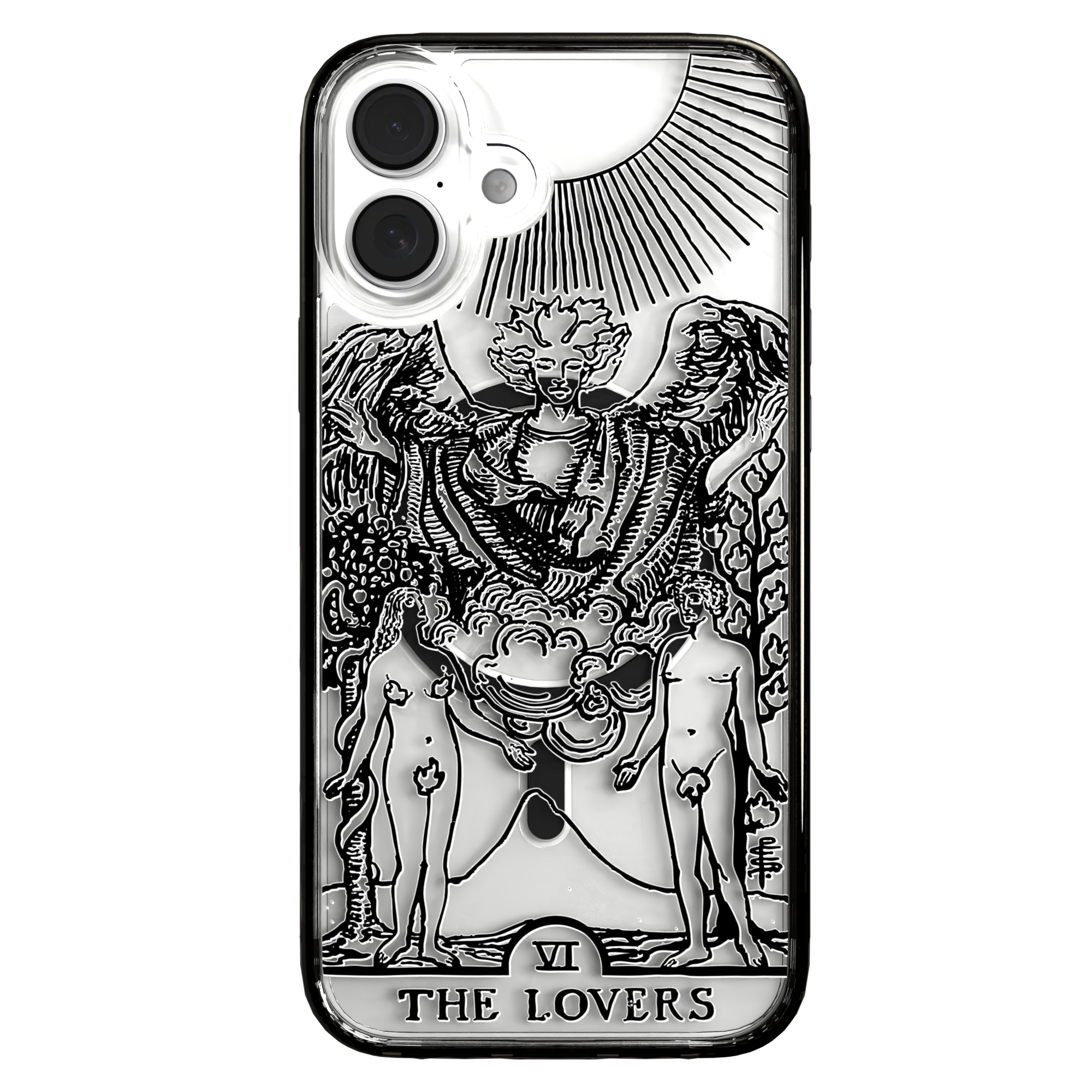 iPhone 16 Series | MagSafe | Tarot Collection | The Lovers The Lovers - Line / iPhone 16 Plus / Black