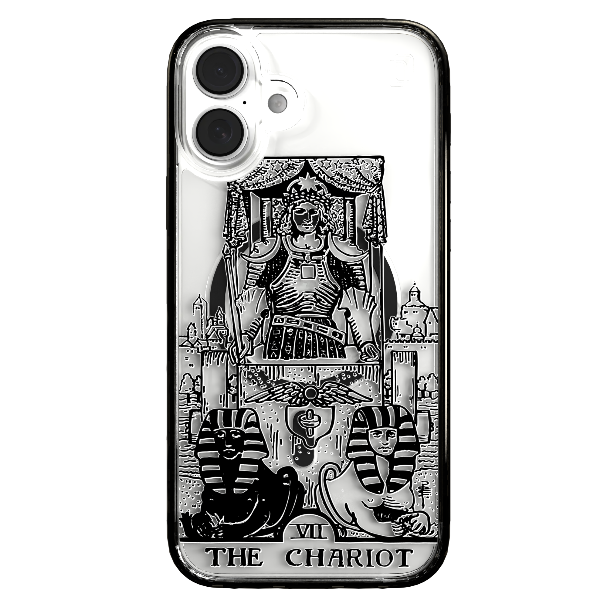 iPhone 16 Series | MagSafe | Tarot Collection | The Chariot The Chariot - Line / iPhone 16 Plus / Black