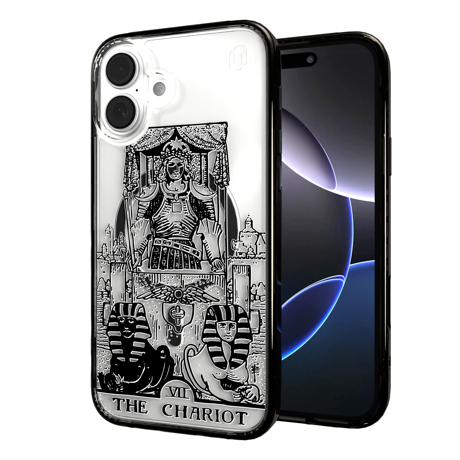 iPhone 16 Series | MagSafe | Tarot Collection | The Chariot The Chariot - Line / iPhone 16 Plus / Black