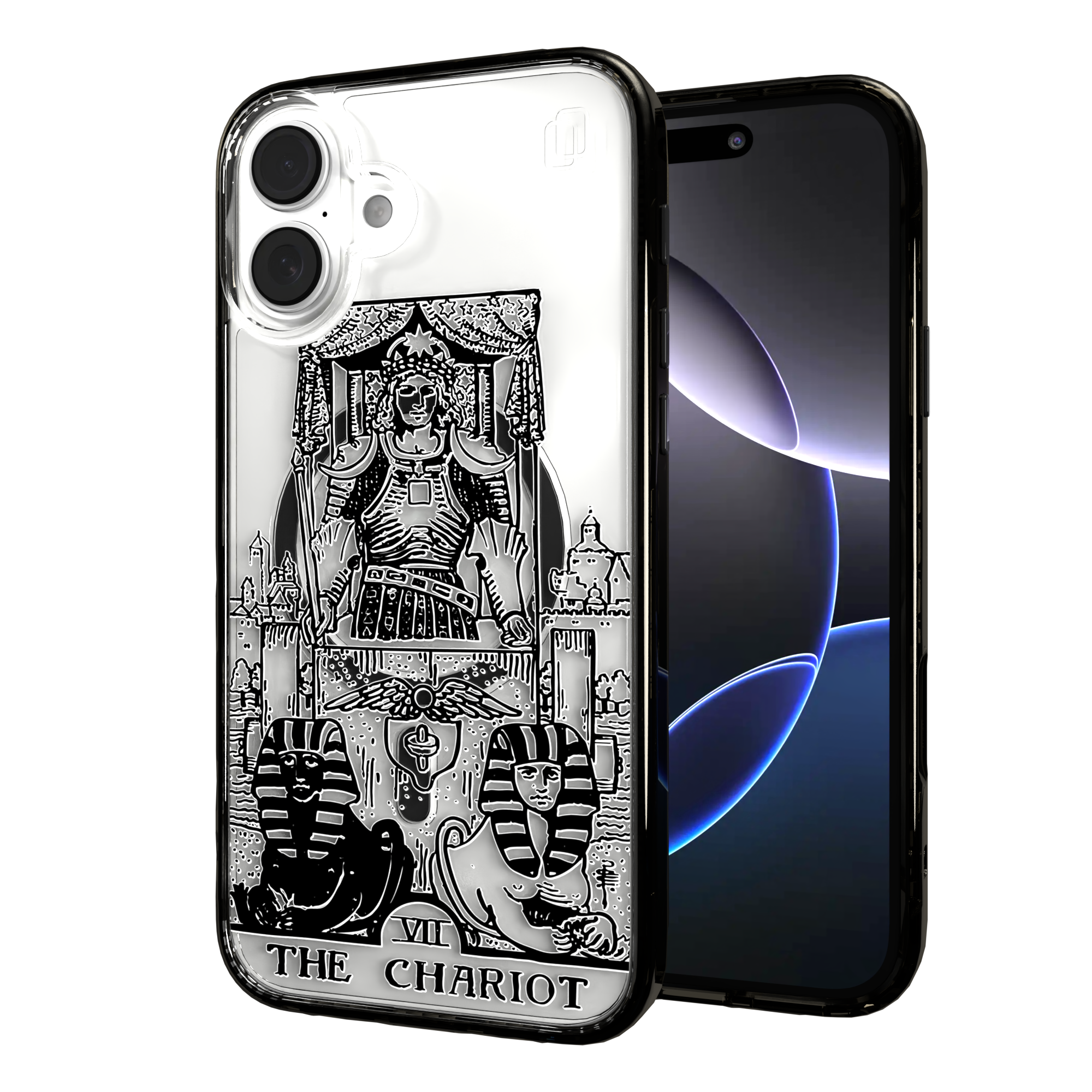 iPhone 16 Series | MagSafe | Tarot Collection | The Chariot The Chariot - Line / iPhone 16 Plus / Black