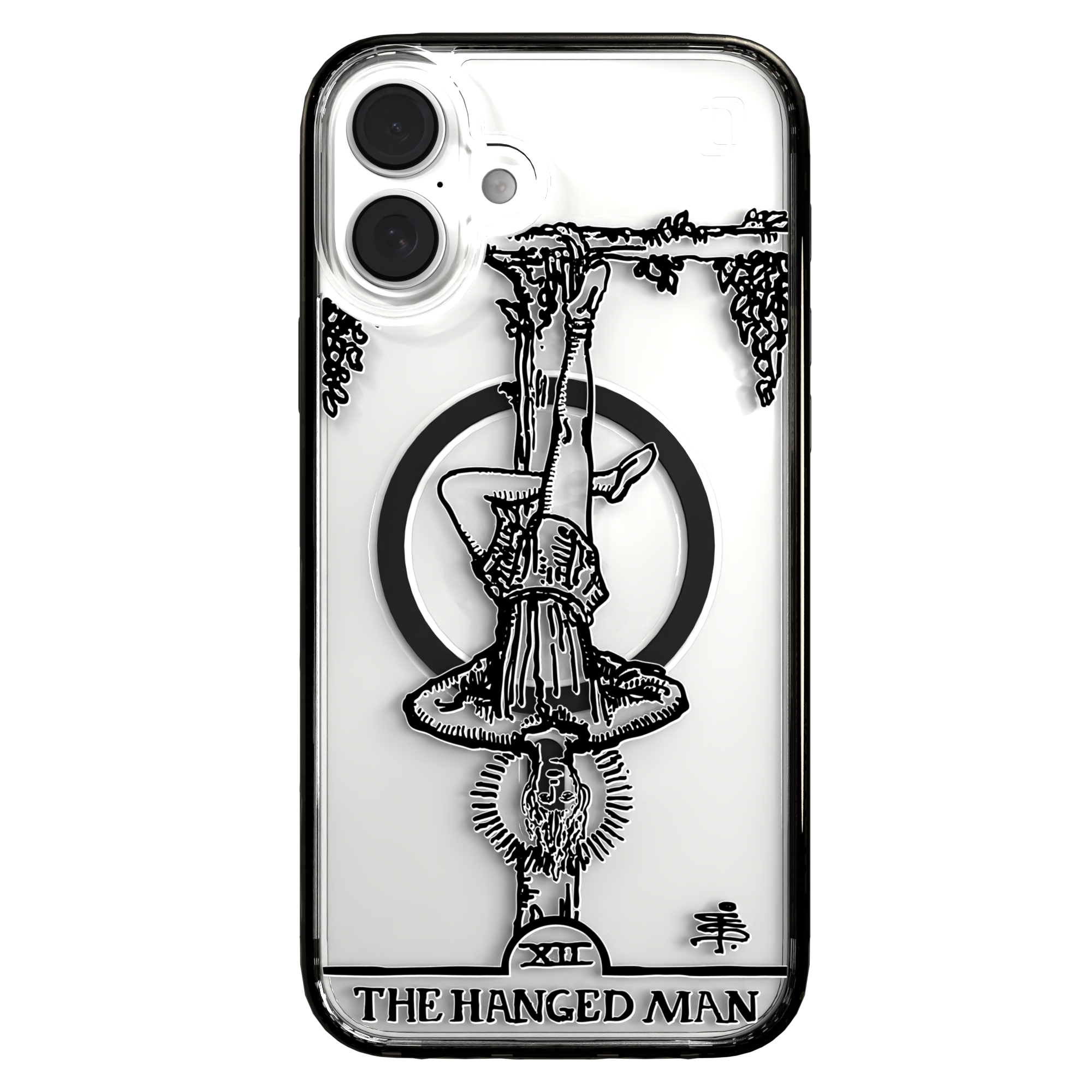 iPhone 16 Series | MagSafe | Tarot Collection | The Hanged Man The Hanged Man - Line / iPhone 16 Plus / Black