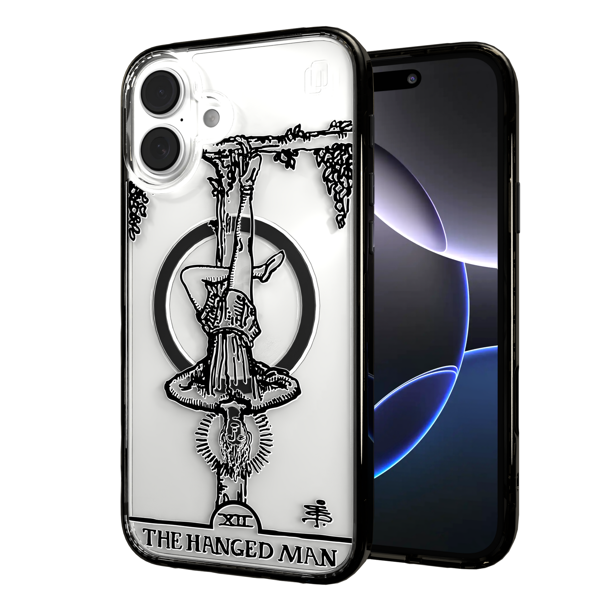iPhone 16 Series | MagSafe | Tarot Collection | The Hanged Man The Hanged Man - Line / iPhone 16 Plus / Black