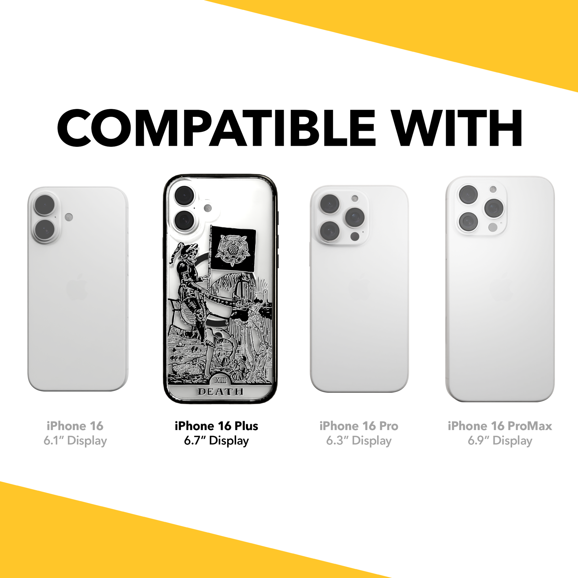 iPhone 16 Series | MagSafe | Tarot Collection | Death Death - Line / iPhone 16 Plus / Black