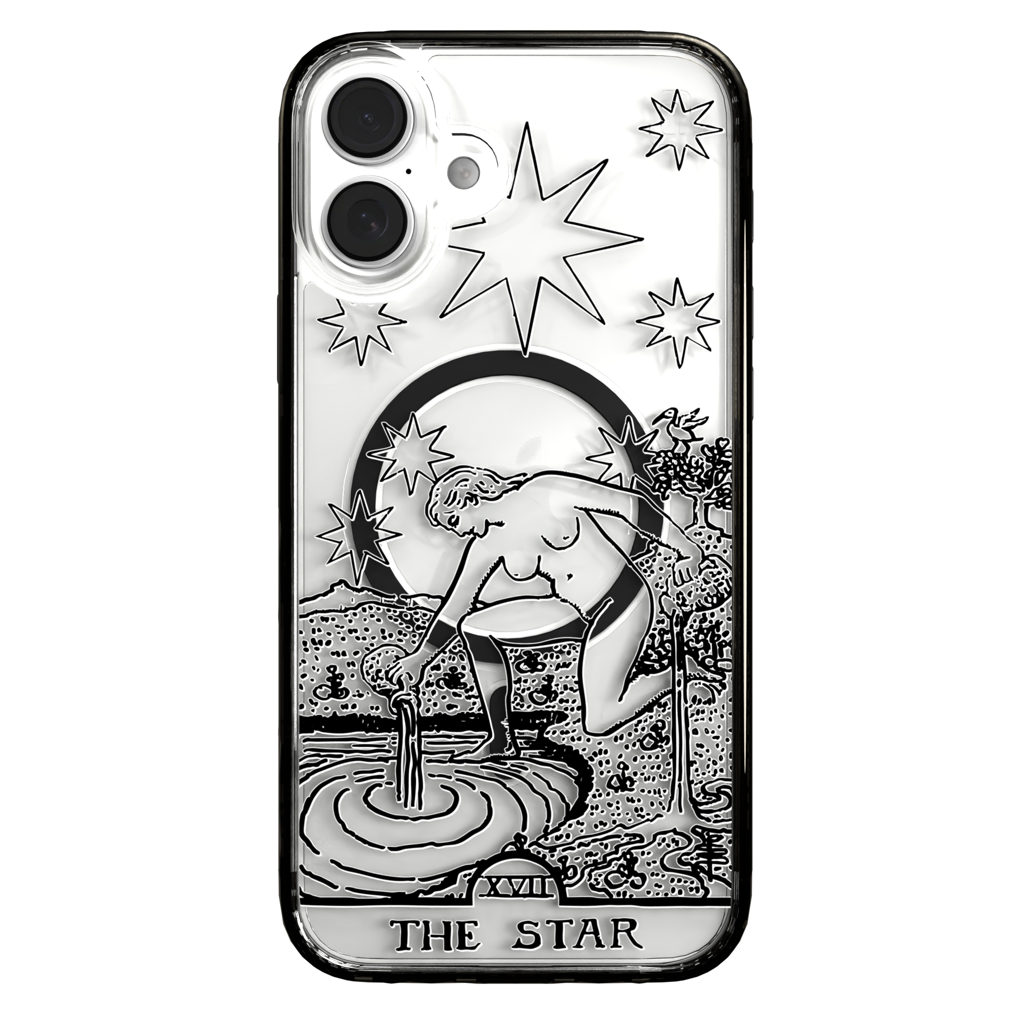 iPhone 16 Series | MagSafe | Tarot Collection | The Star The Star - Line / iPhone 16 Plus / Black
