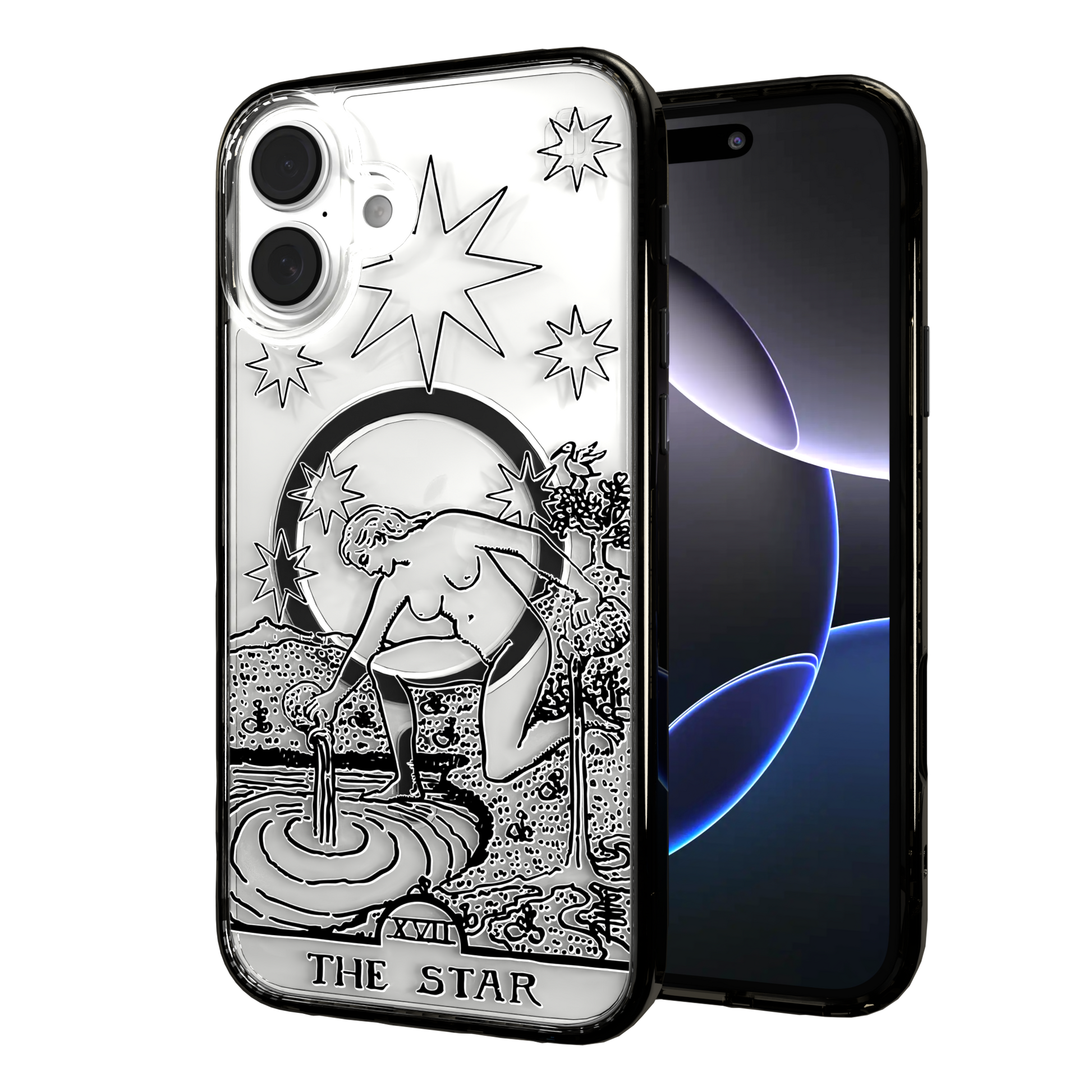 iPhone 16 Series | MagSafe | Tarot Collection | The Star The Star - Line / iPhone 16 Plus / Black