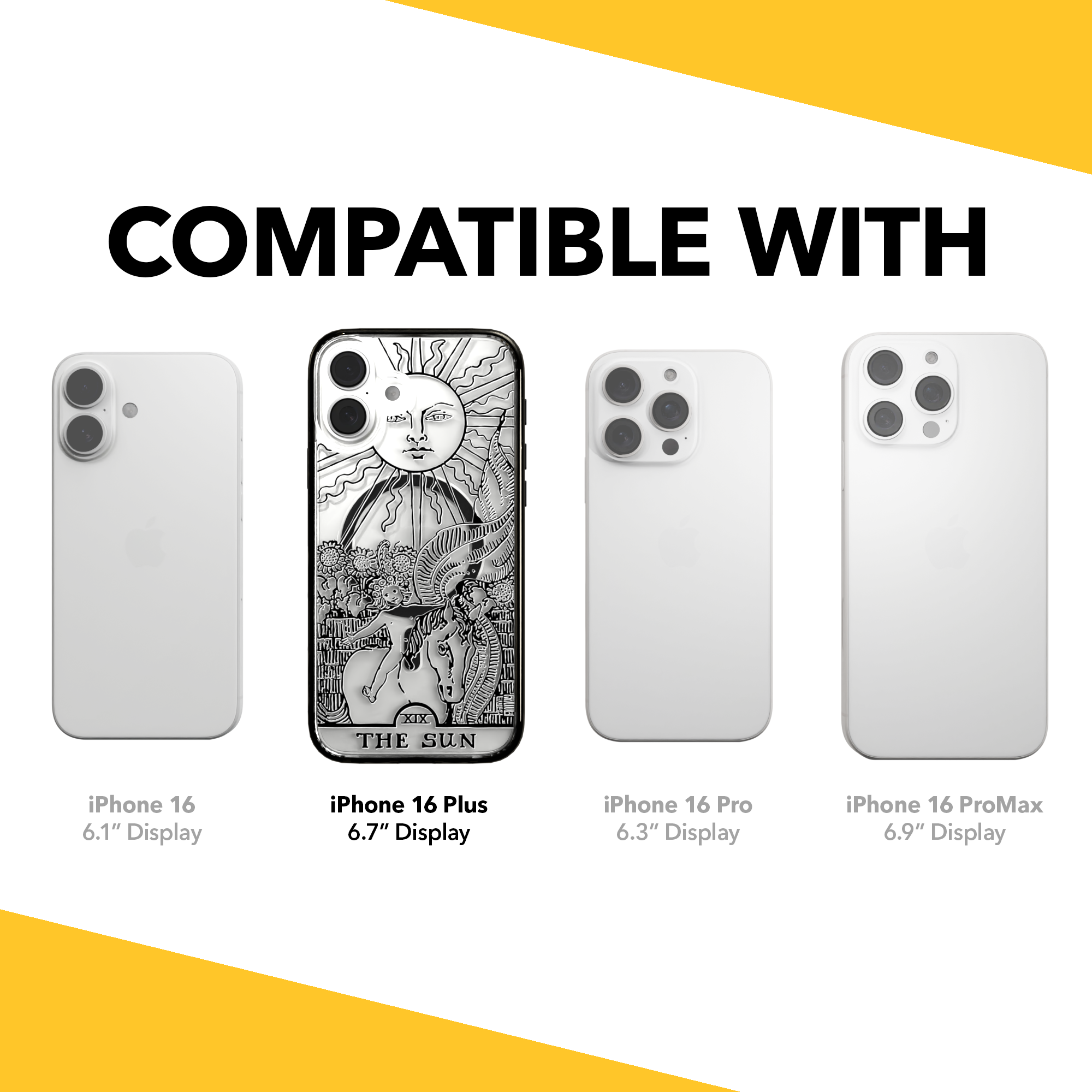 iPhone 16 Series | MagSafe | Tarot Collection | The Sun The Sun - Line / iPhone 16 Plus / Black