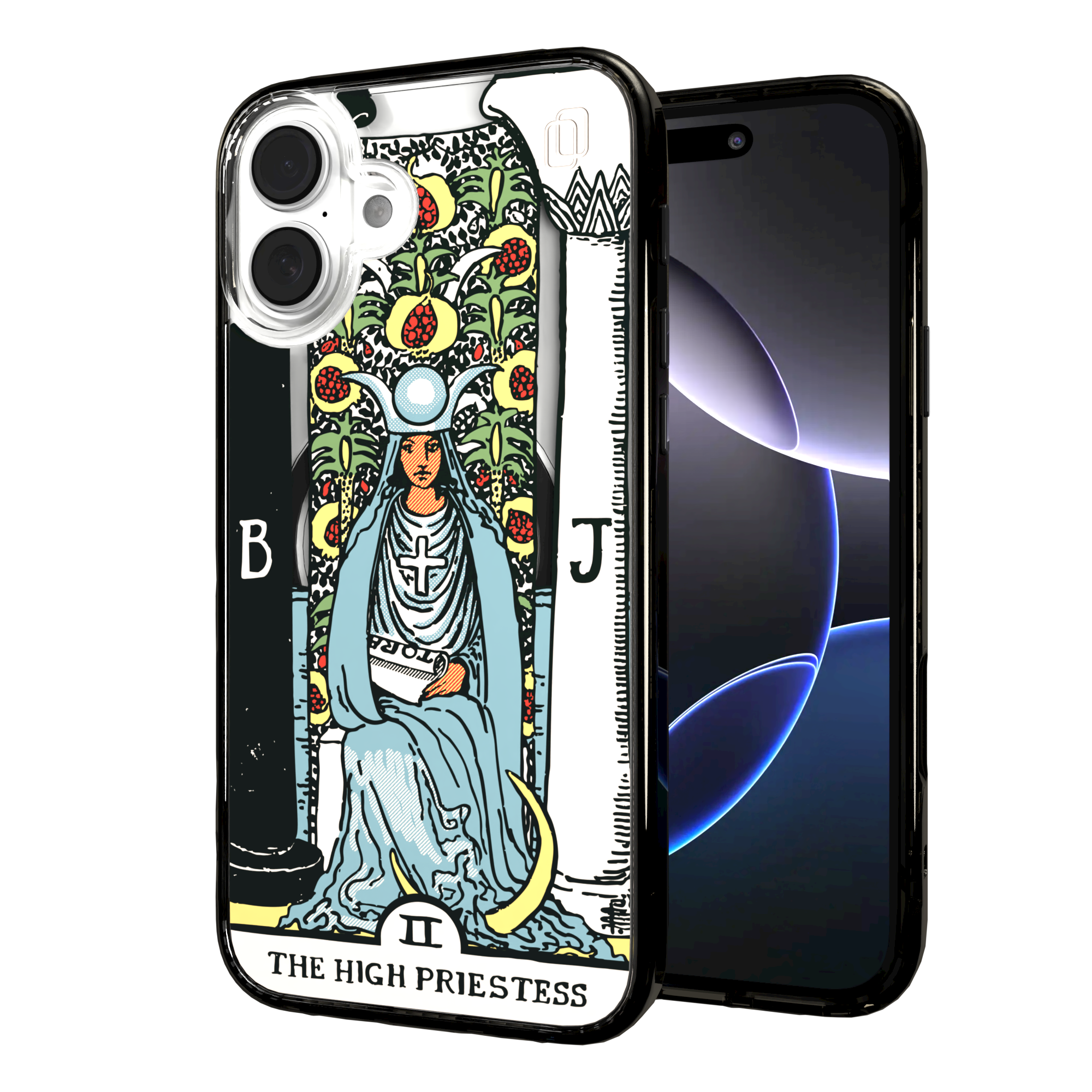 iPhone 16 Series | MagSafe | Tarot Collection | The High Priestess The High Priestess - Color / iPhone 16 Plus / Black