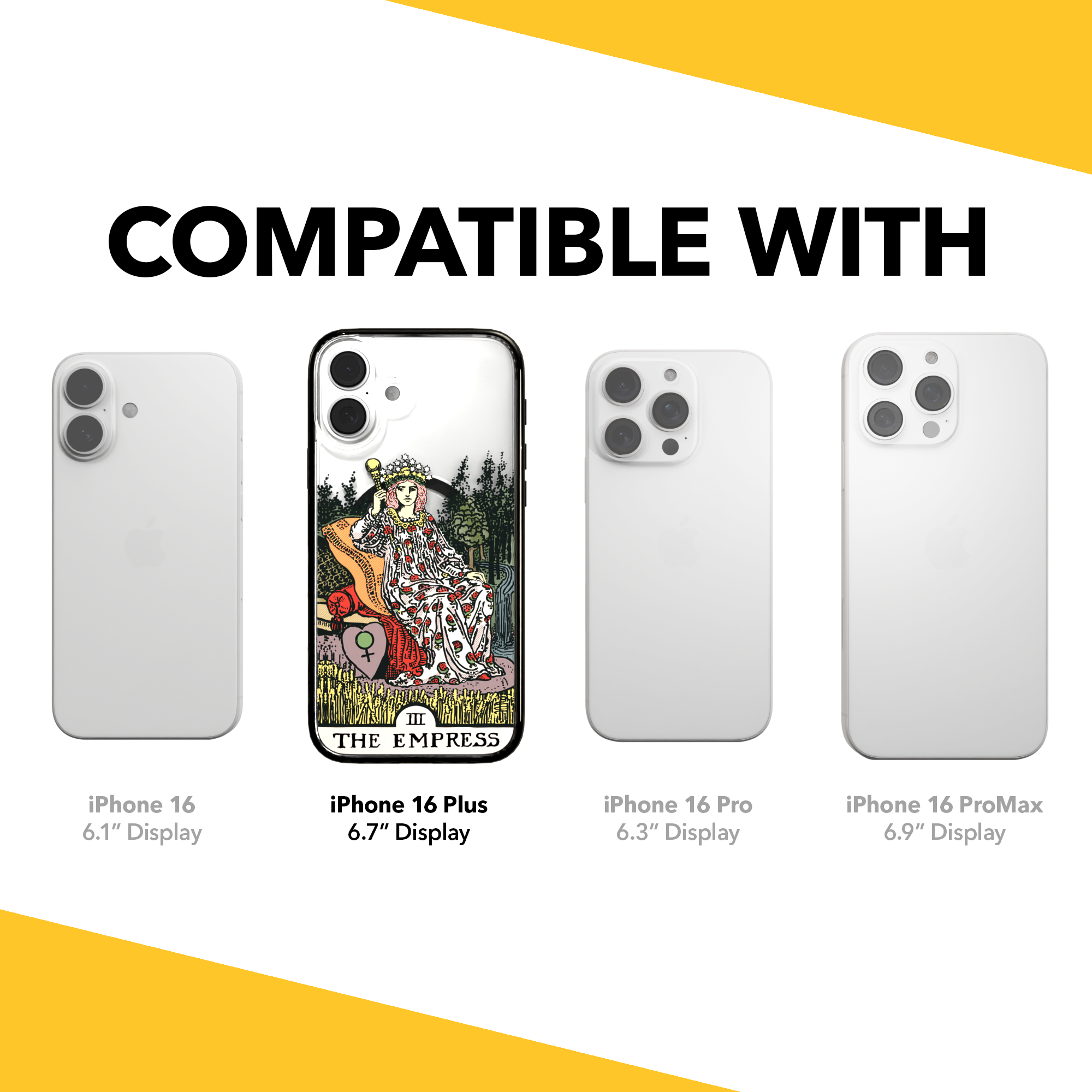 iPhone 16 Series | MagSafe | Tarot Collection | The Empress The Empress - Color / iPhone 16 Plus / Black