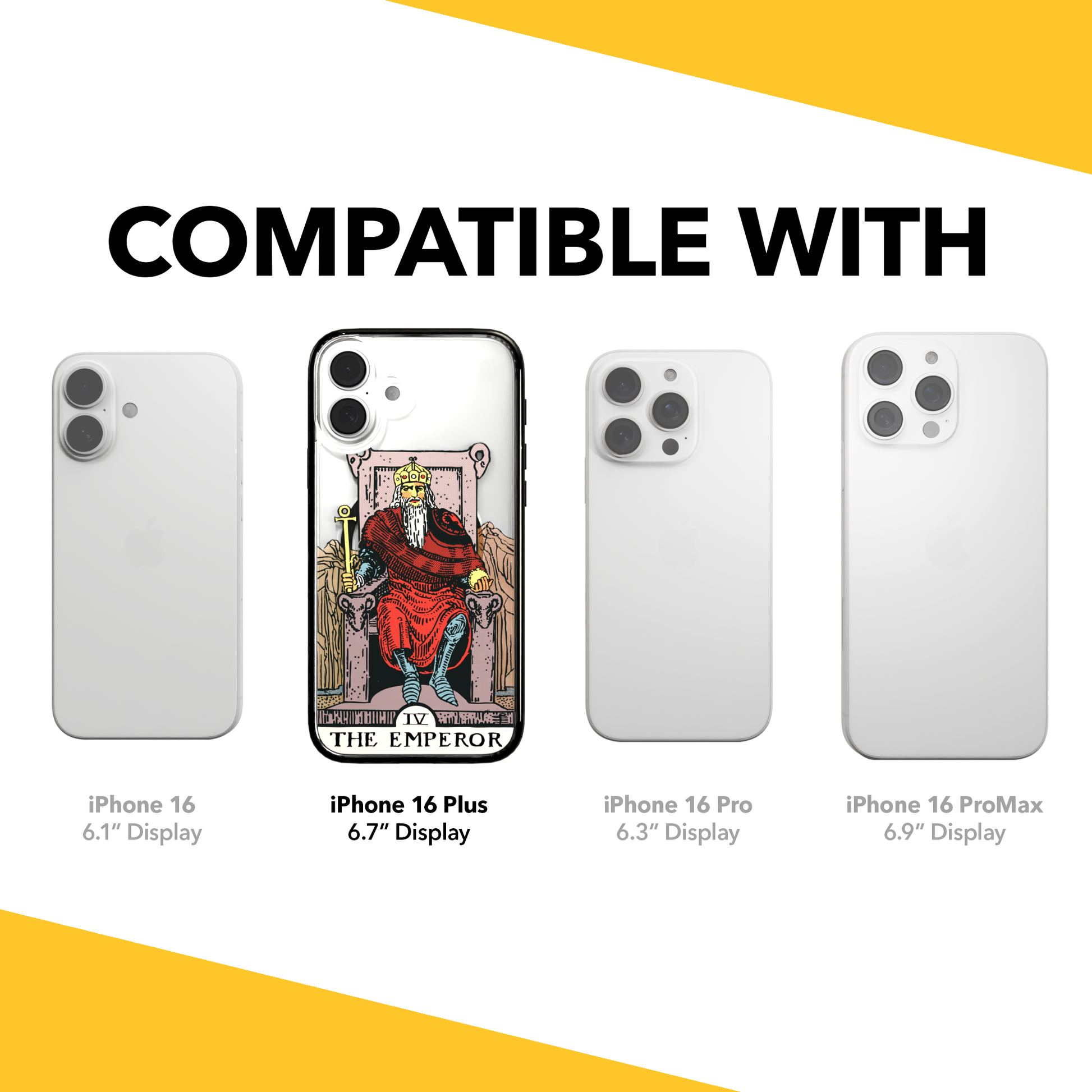 iPhone 16 Series | MagSafe | Tarot Collection | The Emperor The Emperor - Color / iPhone 16 Plus / Black