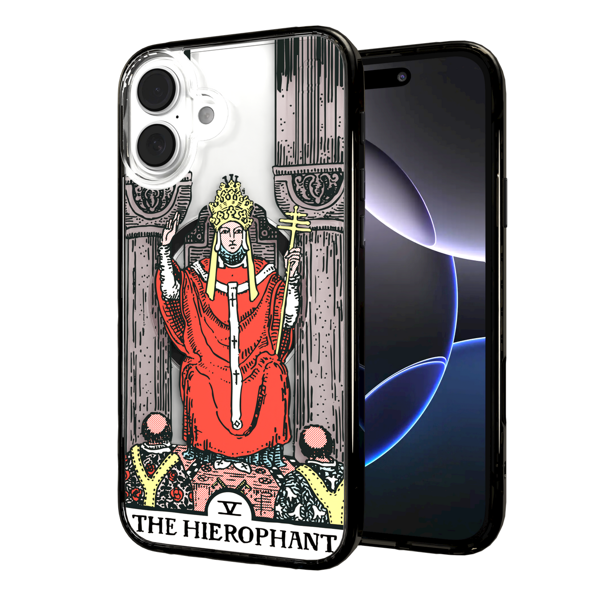 iPhone 16 Series | MagSafe | Tarot Collection | The Hierophant The Hierophant - Color / iPhone 16 Plus / Black
