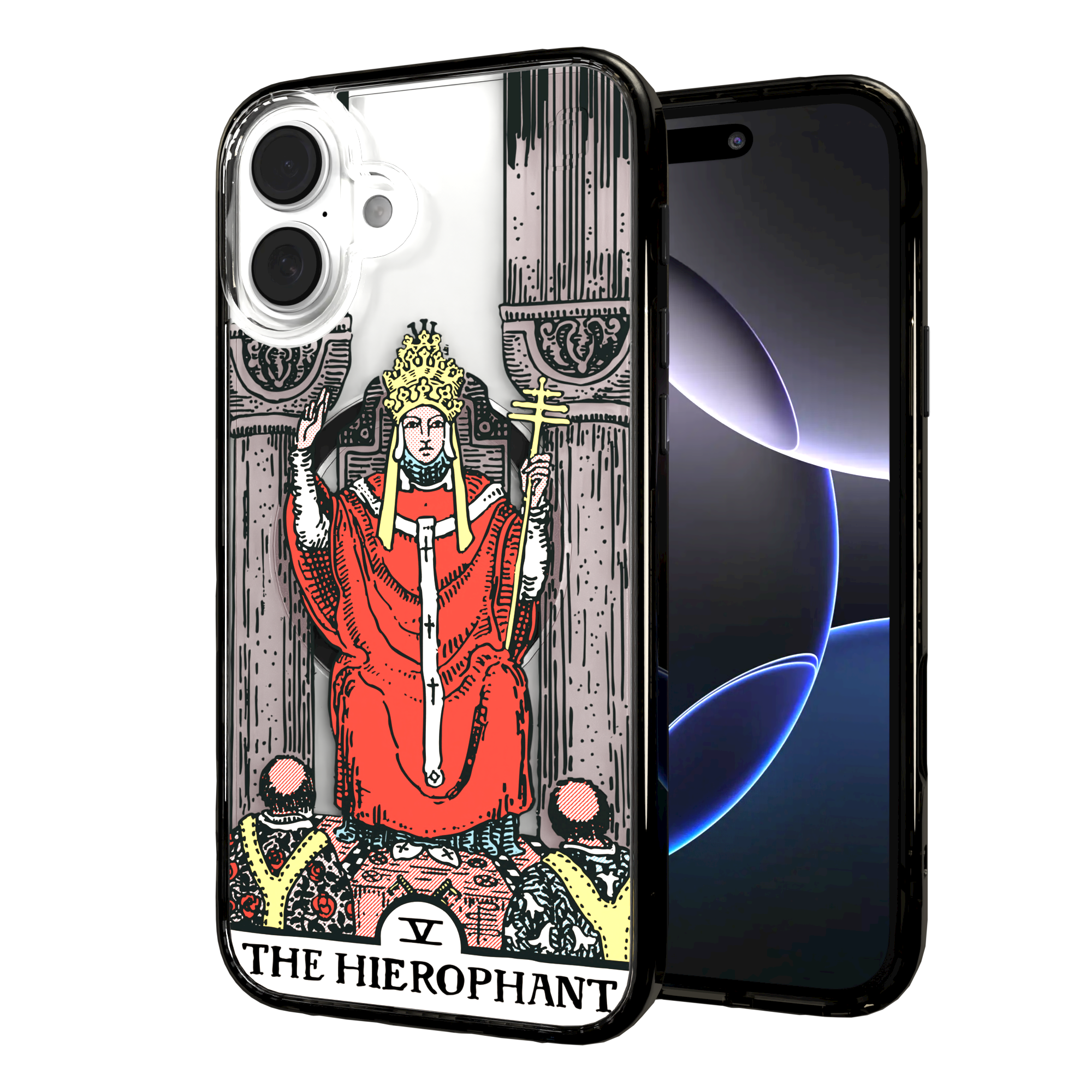 iPhone 16 Series | MagSafe | Tarot Collection | The Hierophant The Hierophant - Color / iPhone 16 Plus / Black