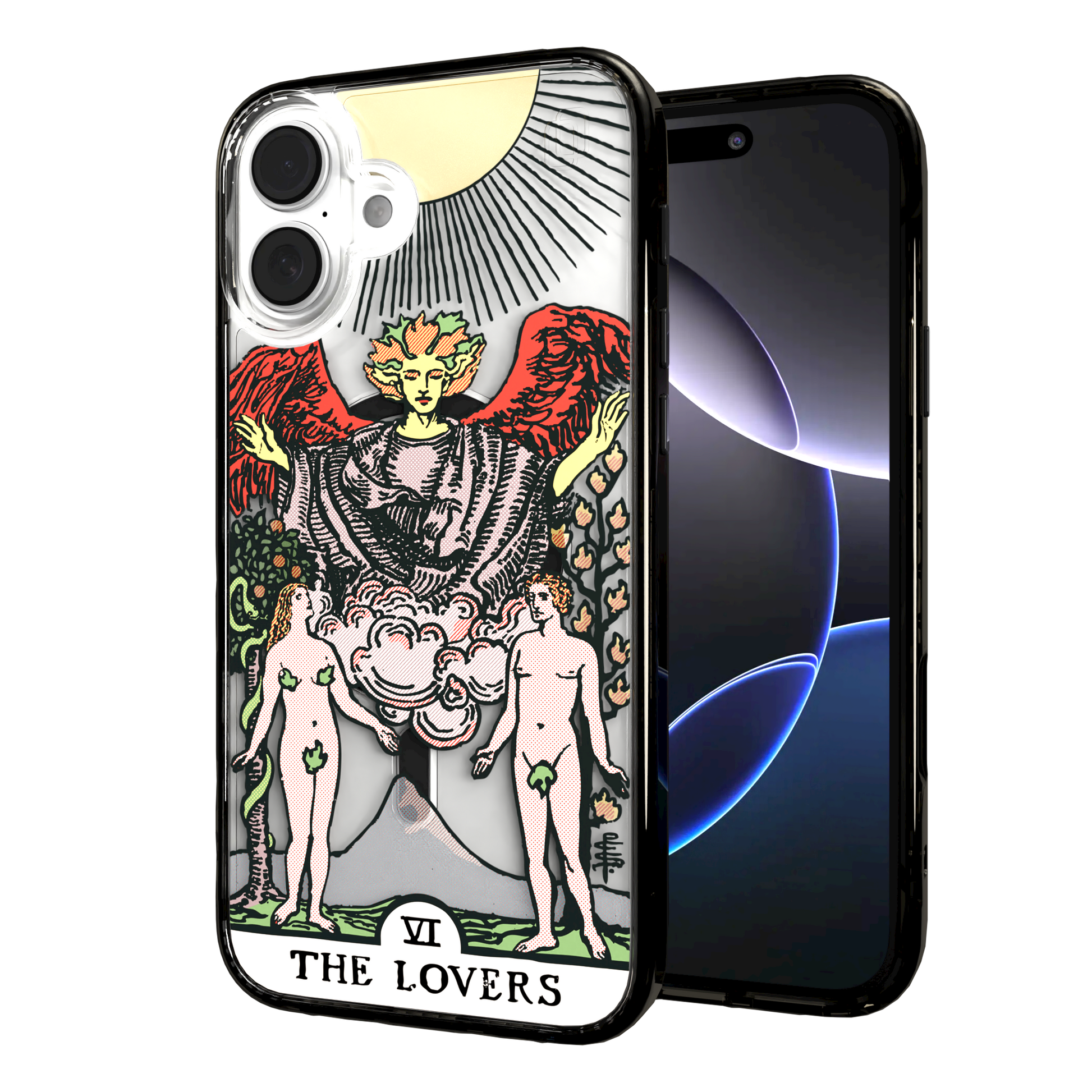 iPhone 16 Series | MagSafe | Tarot Collection | The Lovers The Lovers - Color / iPhone 16 Plus / Black