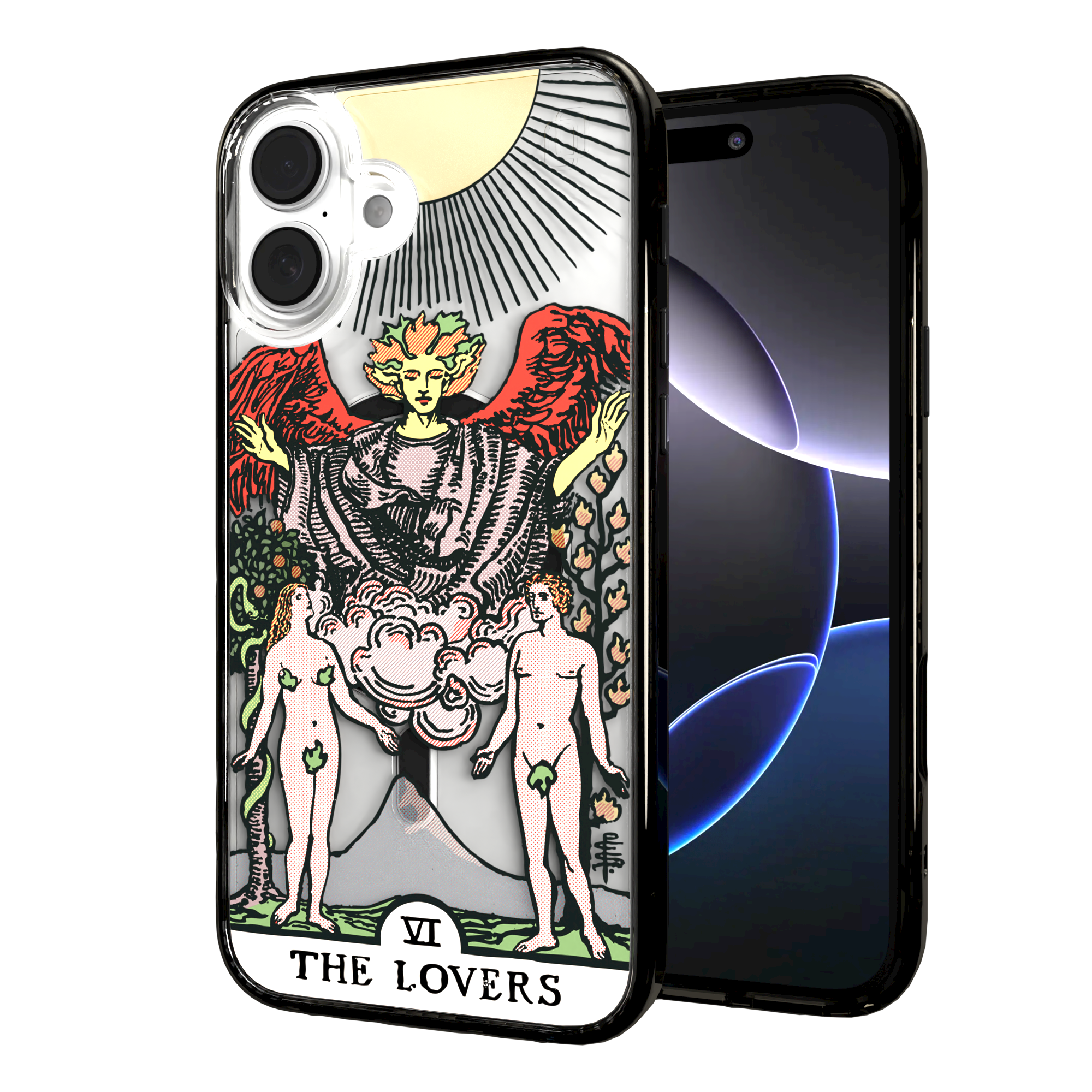 iPhone 16 Series | MagSafe | Tarot Collection | The Lovers The Lovers - Color / iPhone 16 Plus / Black