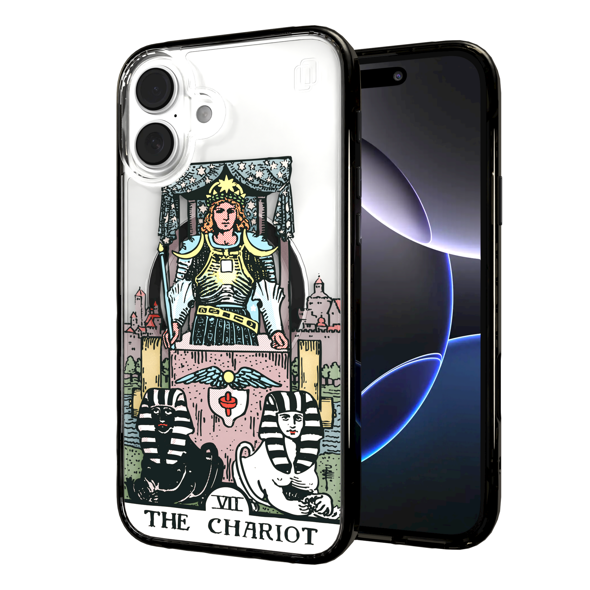 iPhone 16 Series | MagSafe | Tarot Collection | The Chariot The Chariot - Color / iPhone 16 Plus / Black