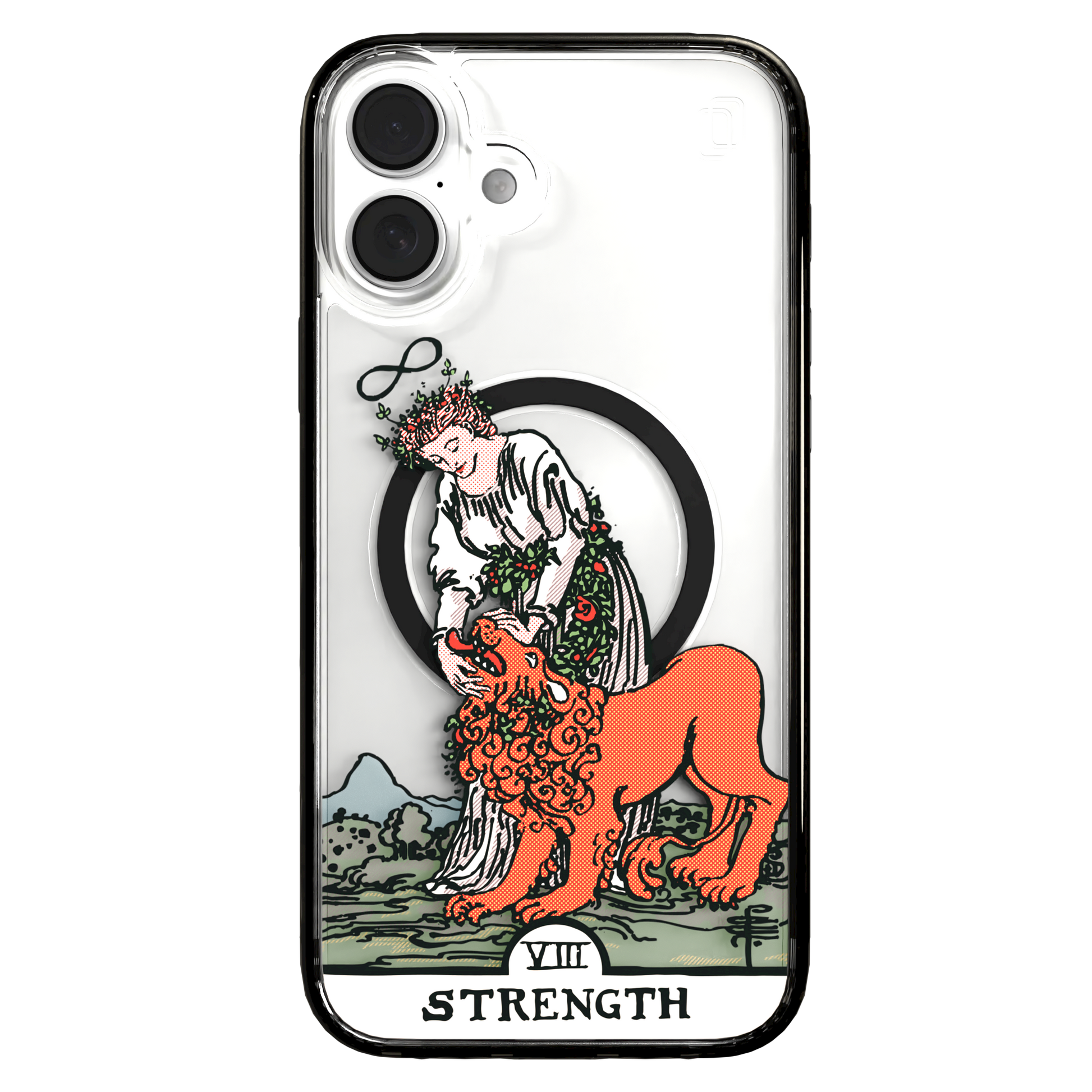iPhone 16 Series | MagSafe | Tarot Collection | Strength Strength - Color / iPhone 16 Plus / Black