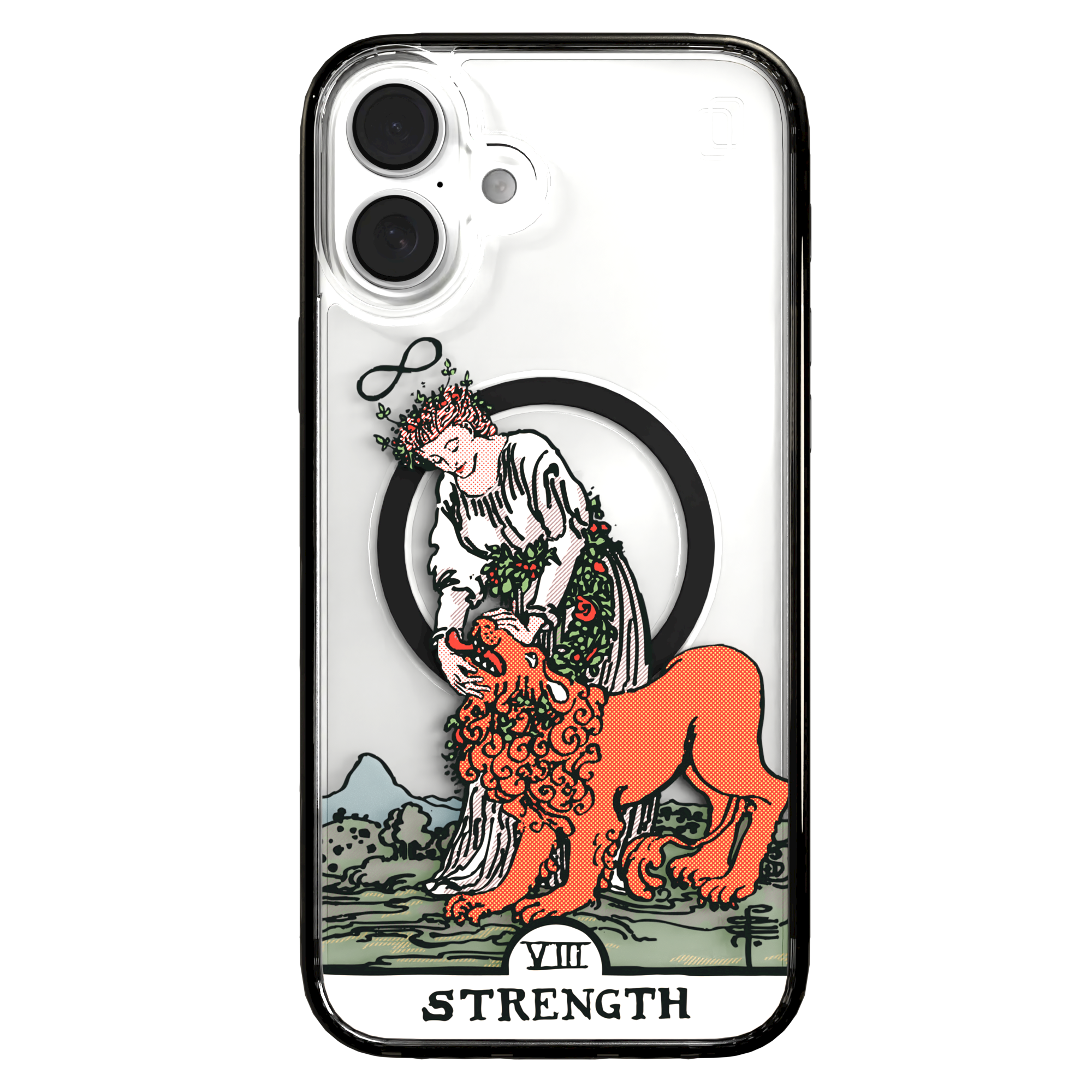 iPhone 16 Series | MagSafe | Tarot Collection | Strength Strength - Color / iPhone 16 Plus / Black
