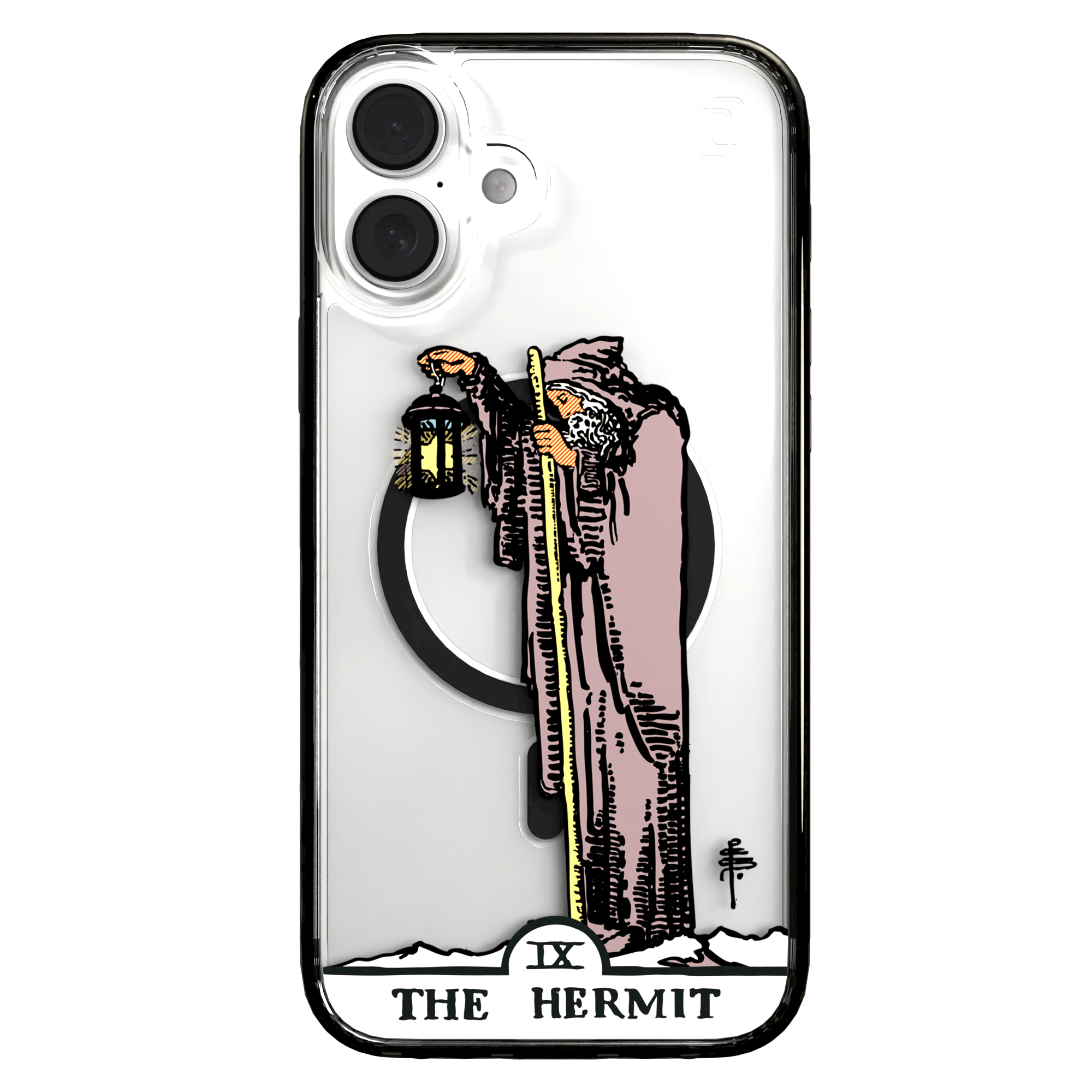 iPhone 16 Series | MagSafe | Tarot Collection | The Hermit The Hermit - Color / iPhone 16 Plus / Black