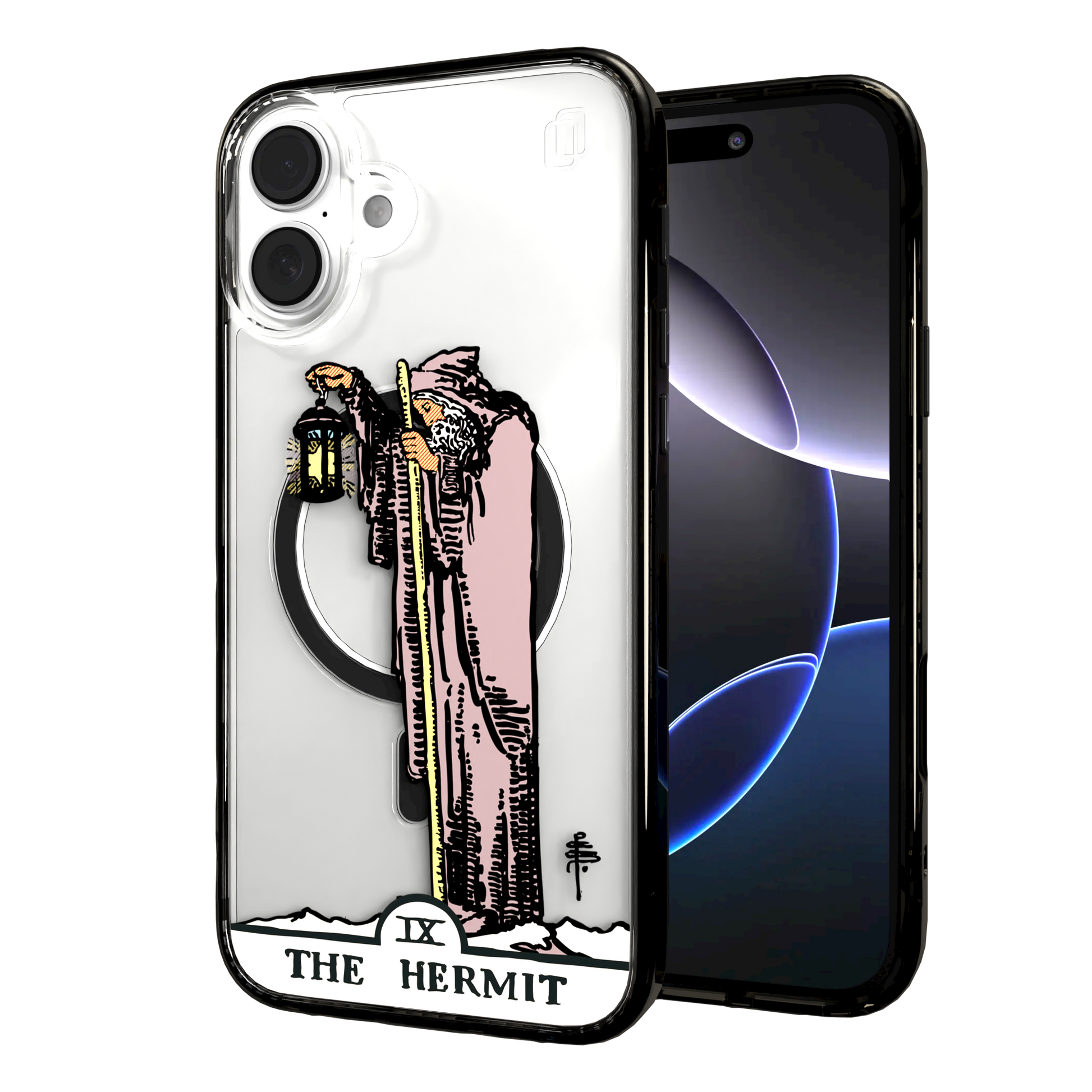 iPhone 16 Series | MagSafe | Tarot Collection | The Hermit The Hermit - Color / iPhone 16 Plus / Black