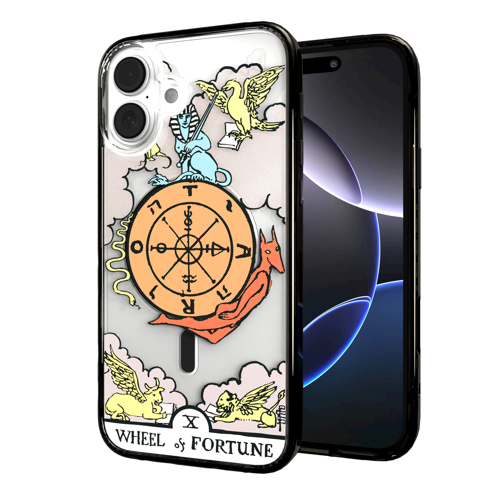 iPhone 16 Series | MagSafe | Tarot Collection | Wheel of Fortune Wheel of Fortune - Color / iPhone 16 Plus / Black