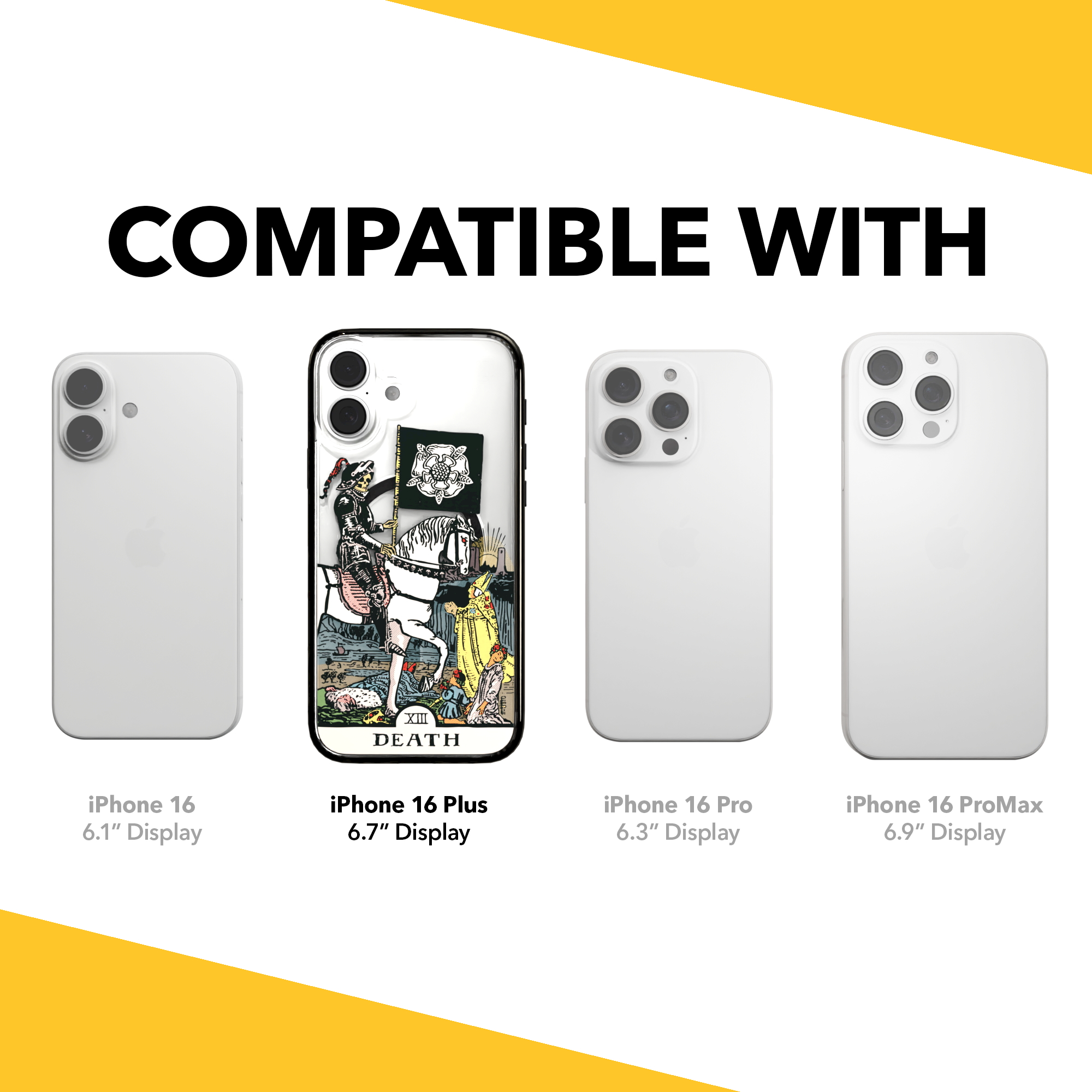iPhone 16 Series | MagSafe | Tarot Collection | Death Death - Color / iPhone 16 Plus / Black