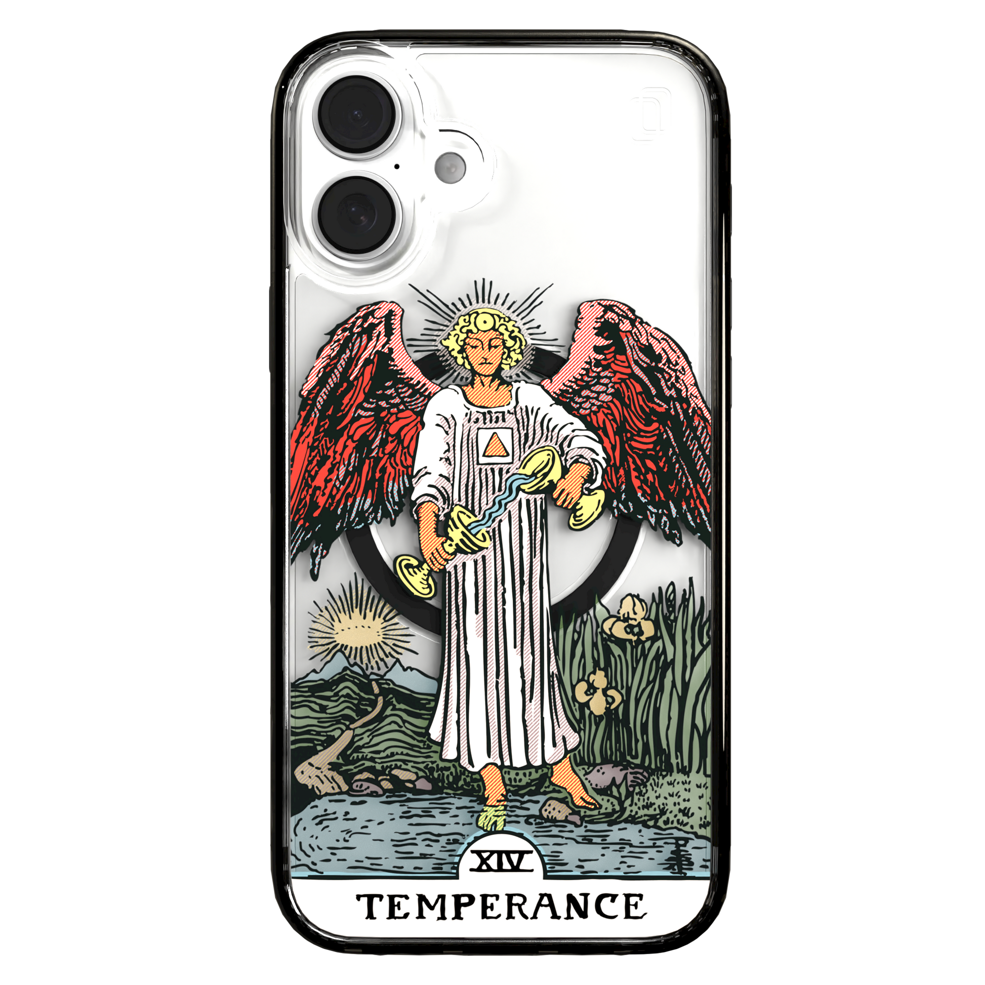 iPhone 16 Series | MagSafe | Tarot Collection | Temperance Temperance - Color / iPhone 16 Plus / Black