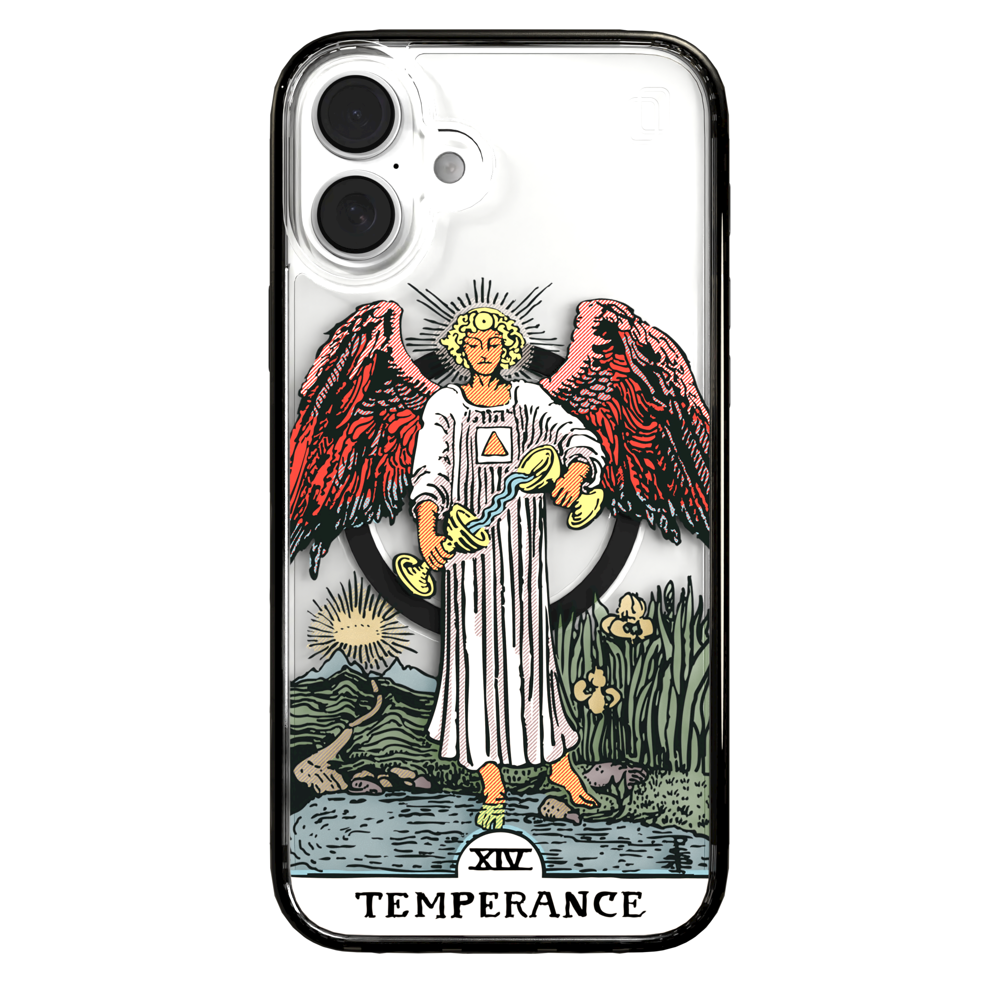 iPhone 16 Series | MagSafe | Tarot Collection | Temperance Temperance - Color / iPhone 16 Plus / Black