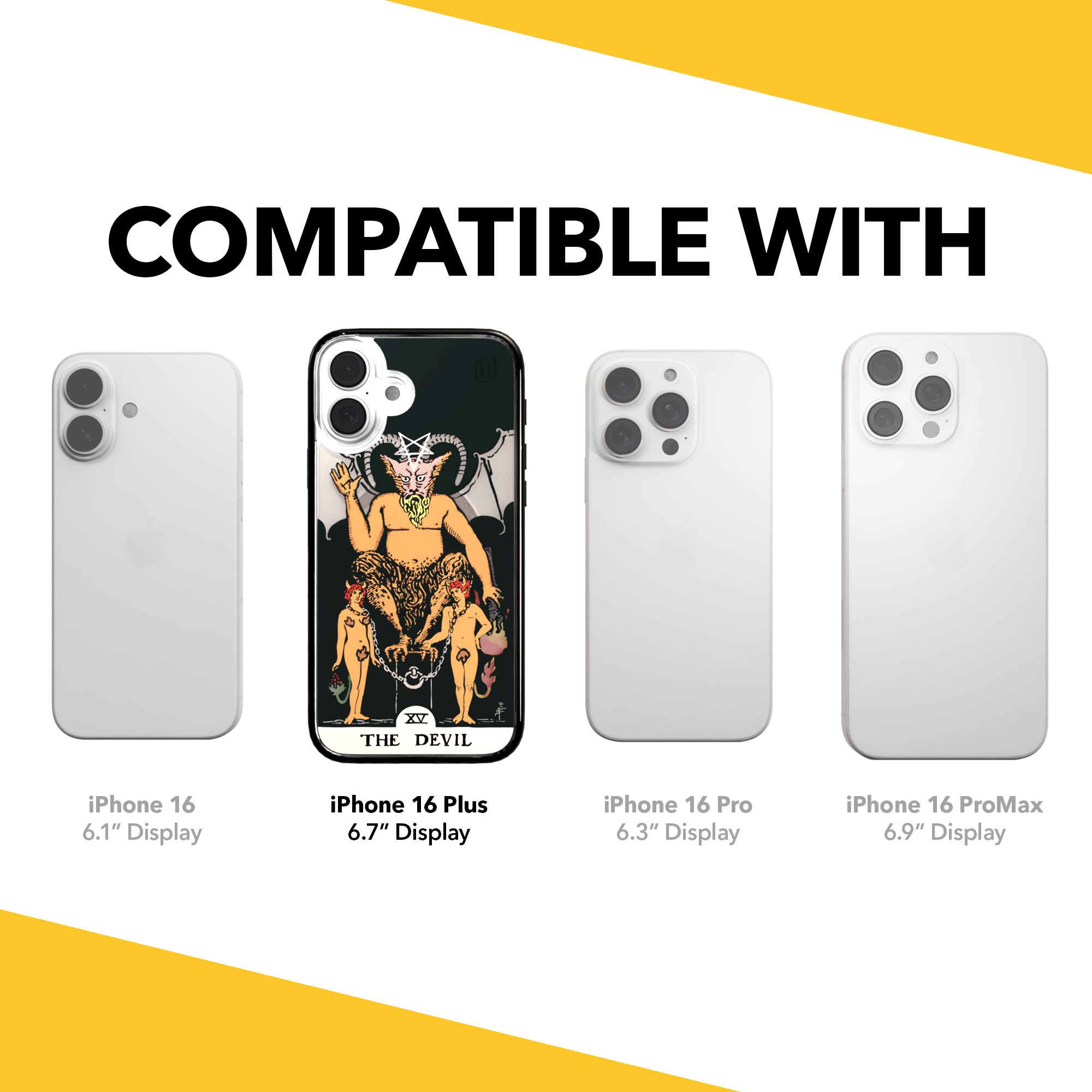iPhone 16 Series | MagSafe | Tarot Collection | The Devil The Devil - Color / iPhone 16 Plus / Black