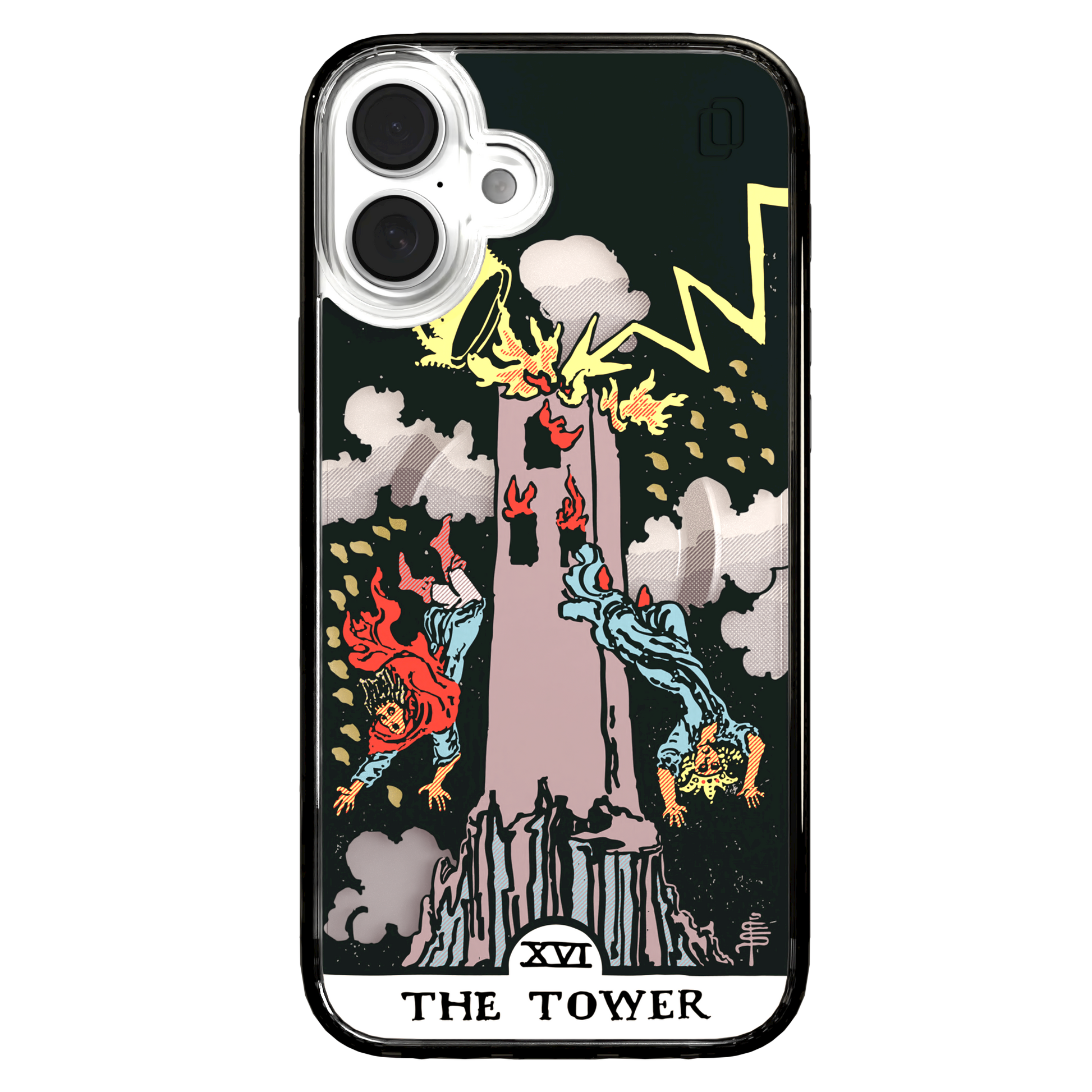 iPhone 16 Series | MagSafe | Tarot Collection | The Tower The Tower - Color / iPhone 16 Plus / Black