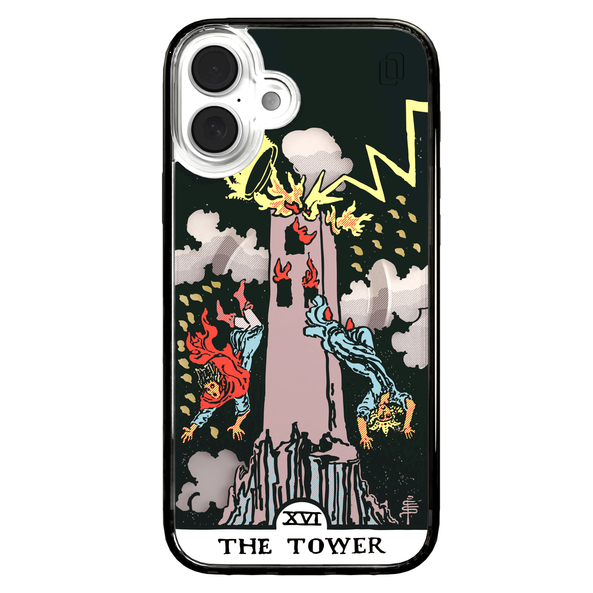 iPhone 16 Series | MagSafe | Tarot Collection | The Tower The Tower - Color / iPhone 16 Plus / Black