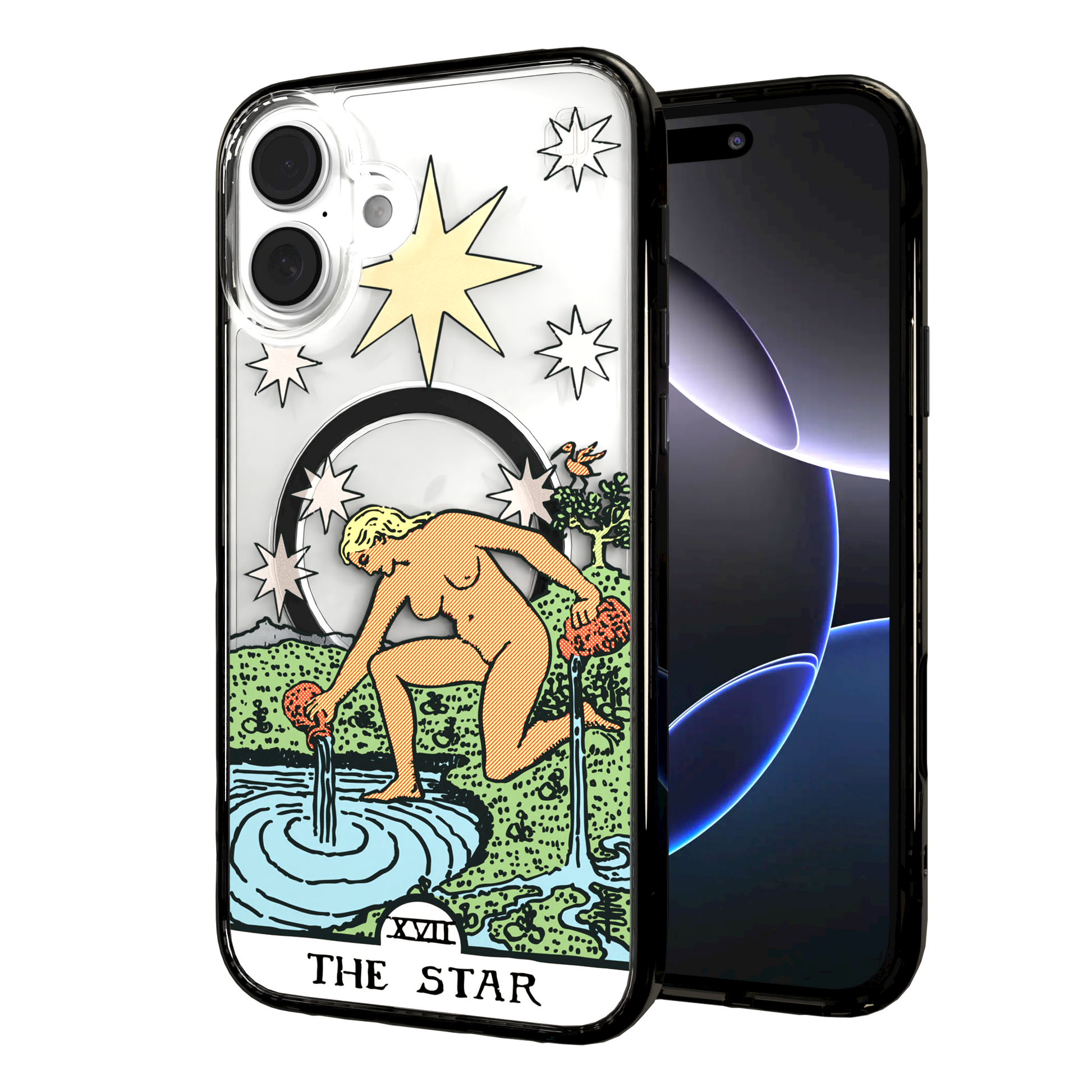 iPhone 16 Series | MagSafe | Tarot Collection | The Star The Star - Color / iPhone 16 Plus / Black