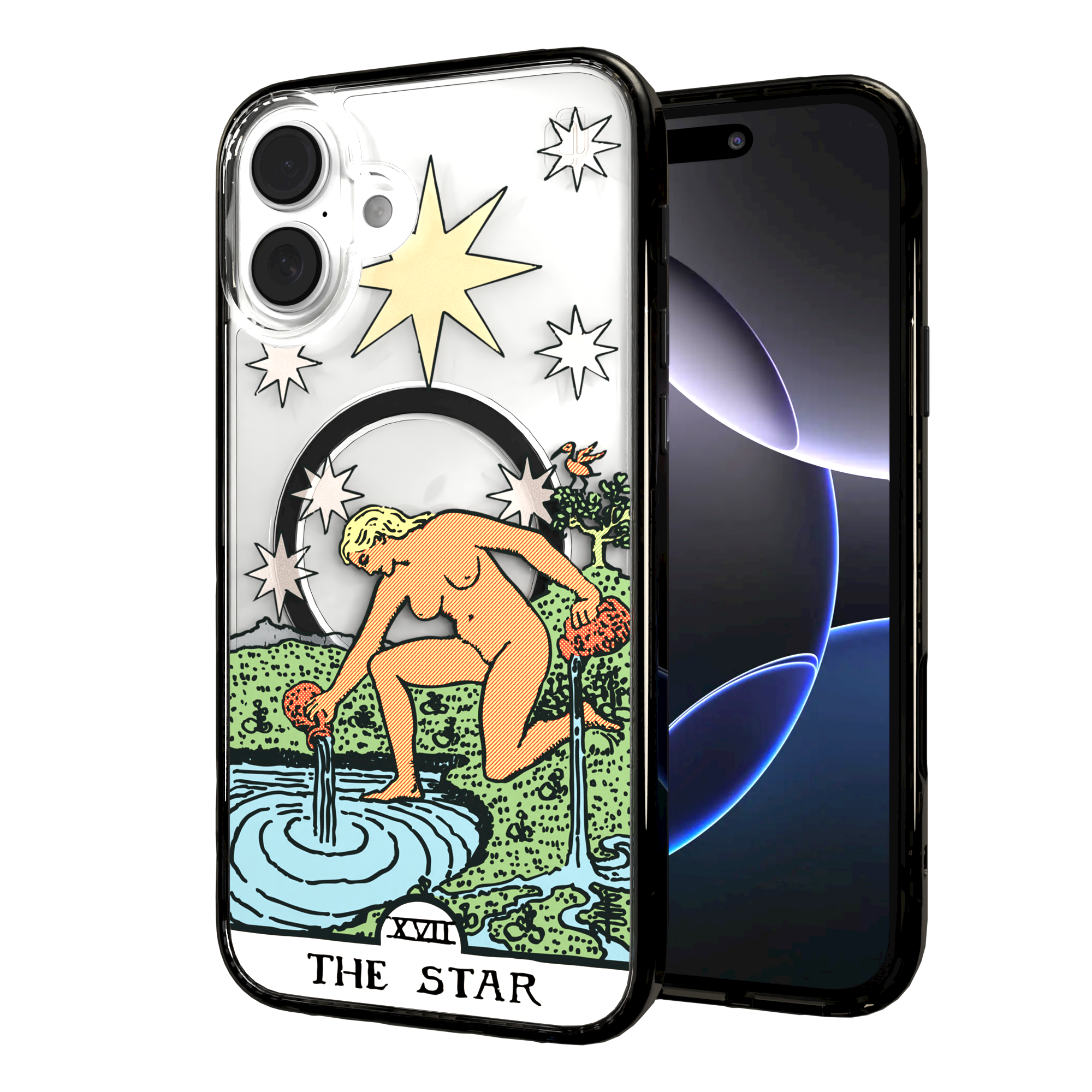 iPhone 16 Series | MagSafe | Tarot Collection | The Star The Star - Color / iPhone 16 Plus / Black