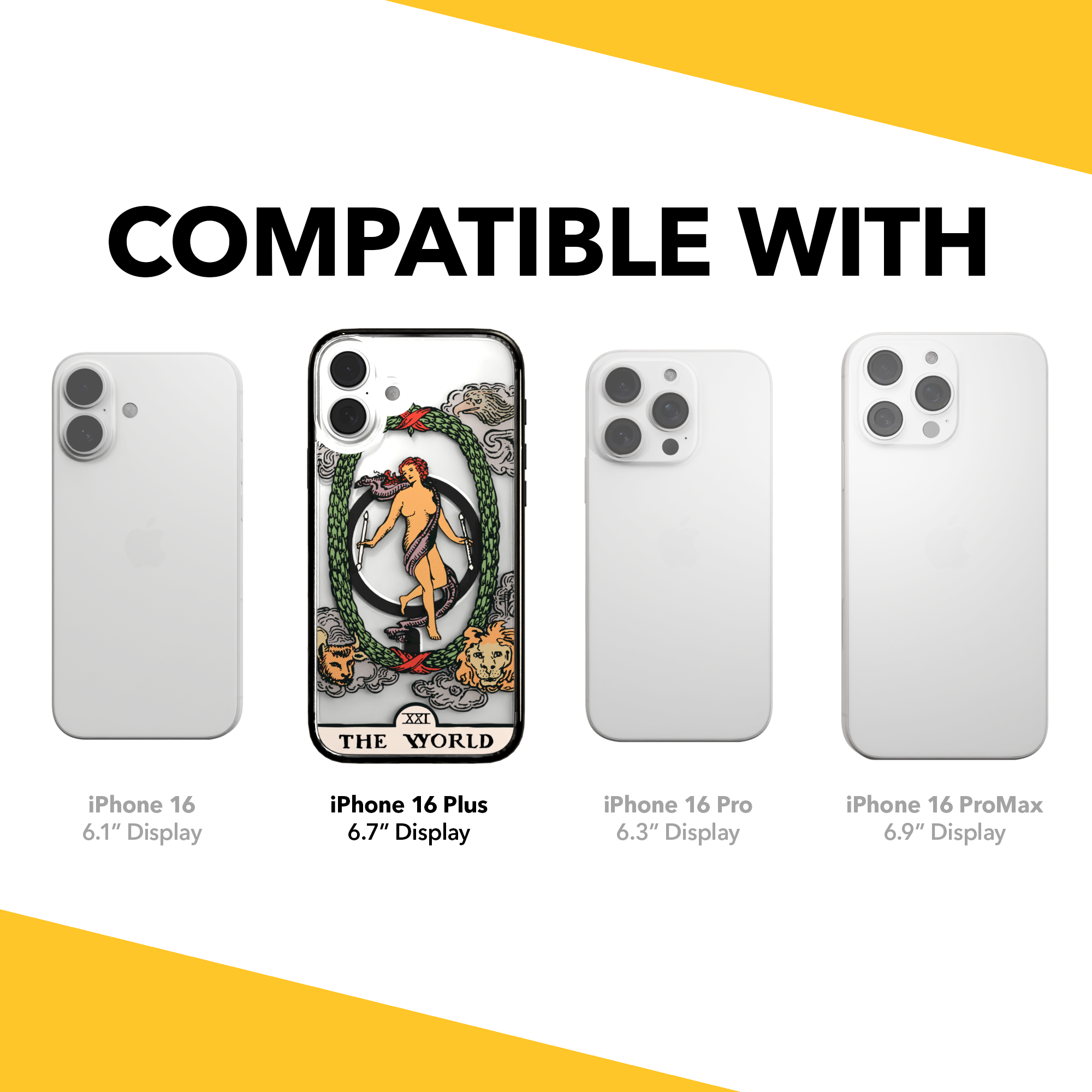 iPhone 16 Series | MagSafe | Tarot Collection | The World The World - Color / iPhone 16 Plus / Black