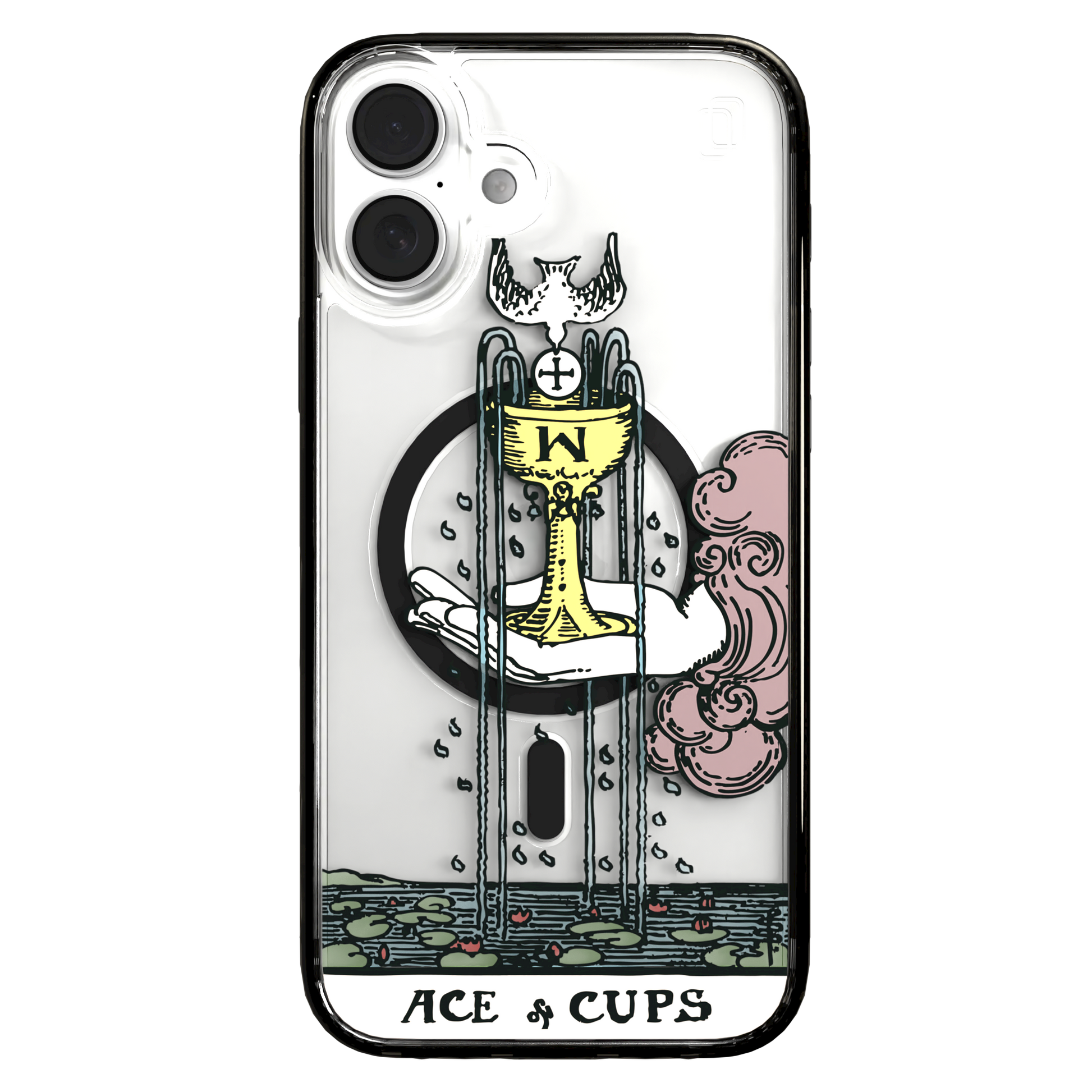 iPhone 16 Series | MagSafe | Tarot Collection | Ace of Cups Ace of Cups - Color / iPhone 16 Plus / Black