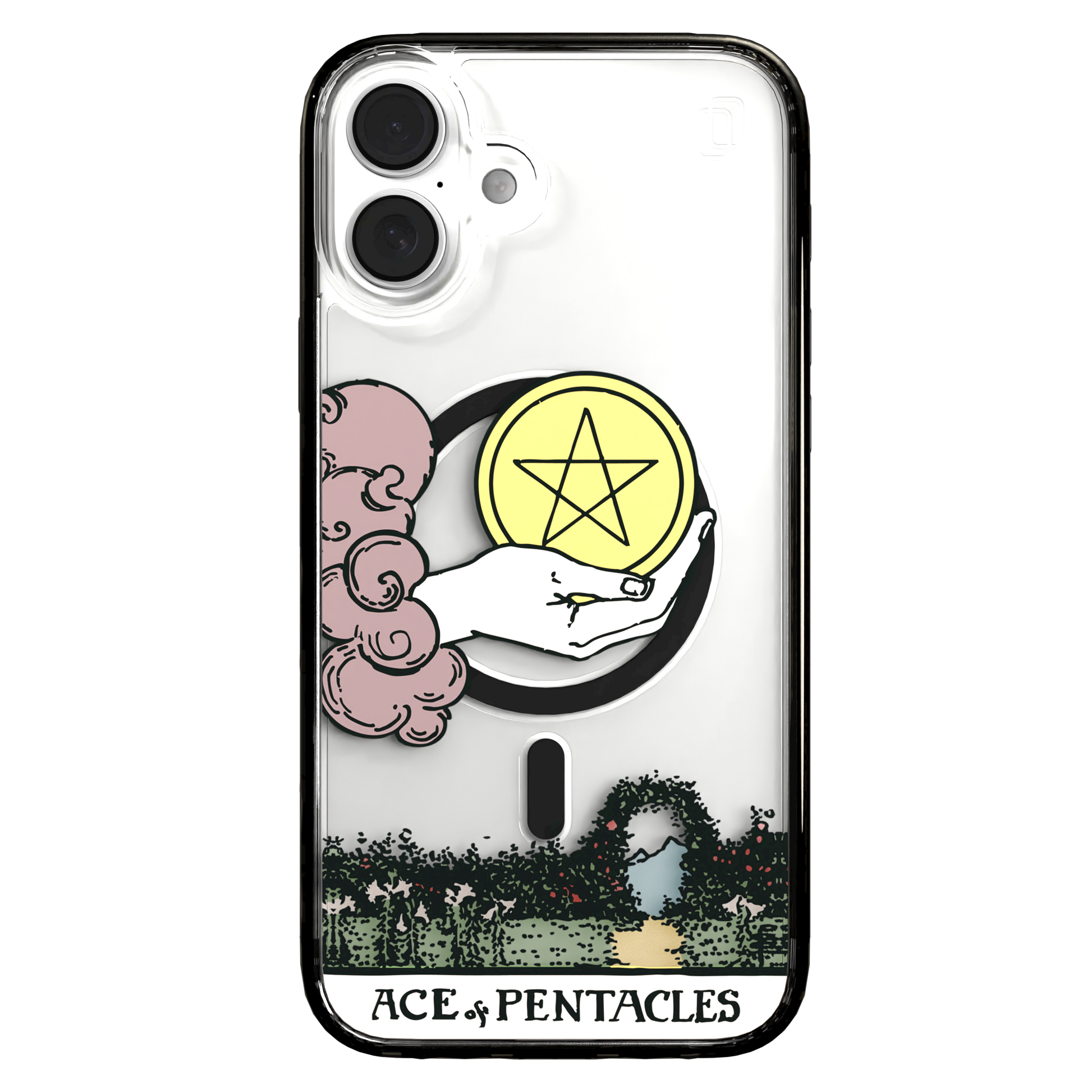 iPhone 16 Series | MagSafe | Tarot Collection | Ace of Pentacles Ace of Pentacles - Color / iPhone 16 Plus / Black