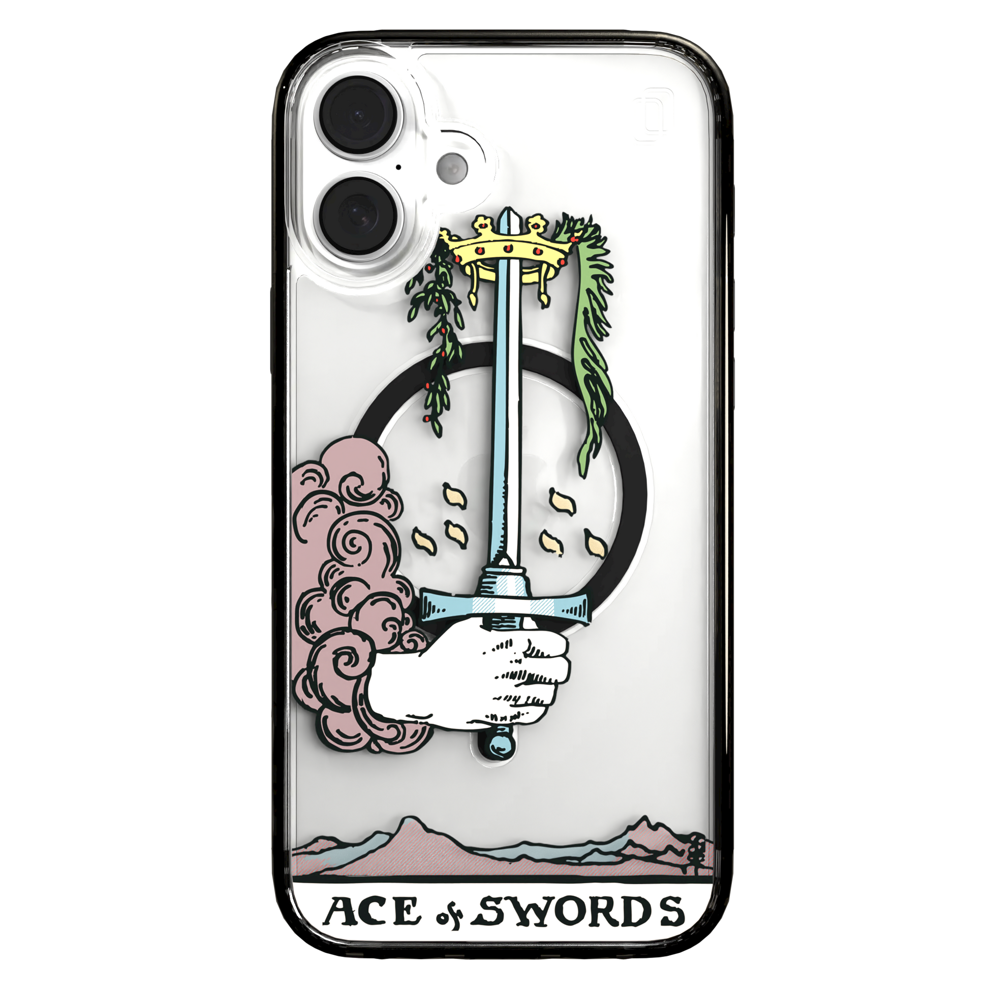 iPhone 16 Series | MagSafe | Tarot Collection | Ace of Swords Ace of Swords - Color / iPhone 16 Plus / Black