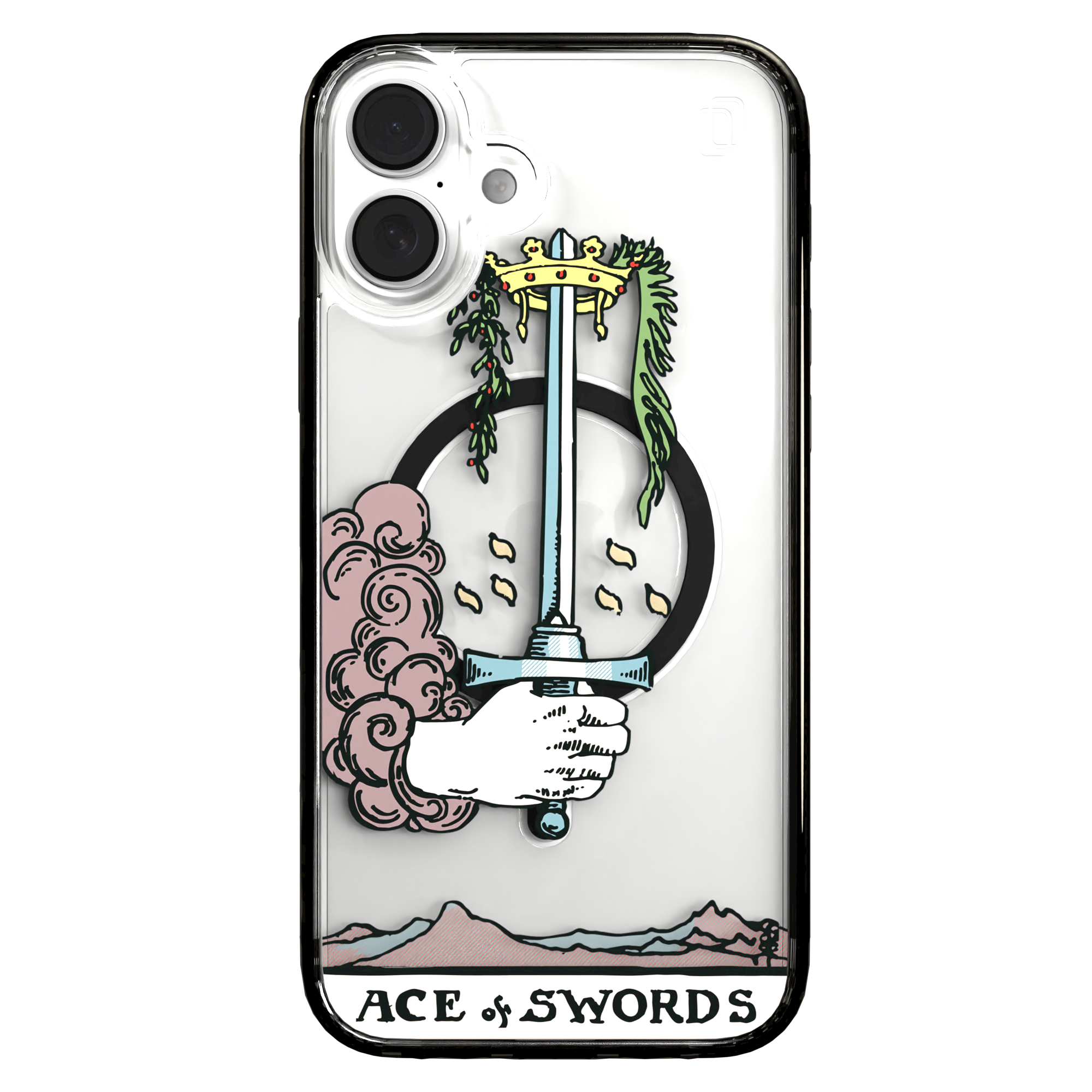 iPhone 16 Series | MagSafe | Tarot Collection | Ace of Swords Ace of Swords - Color / iPhone 16 Plus / Black